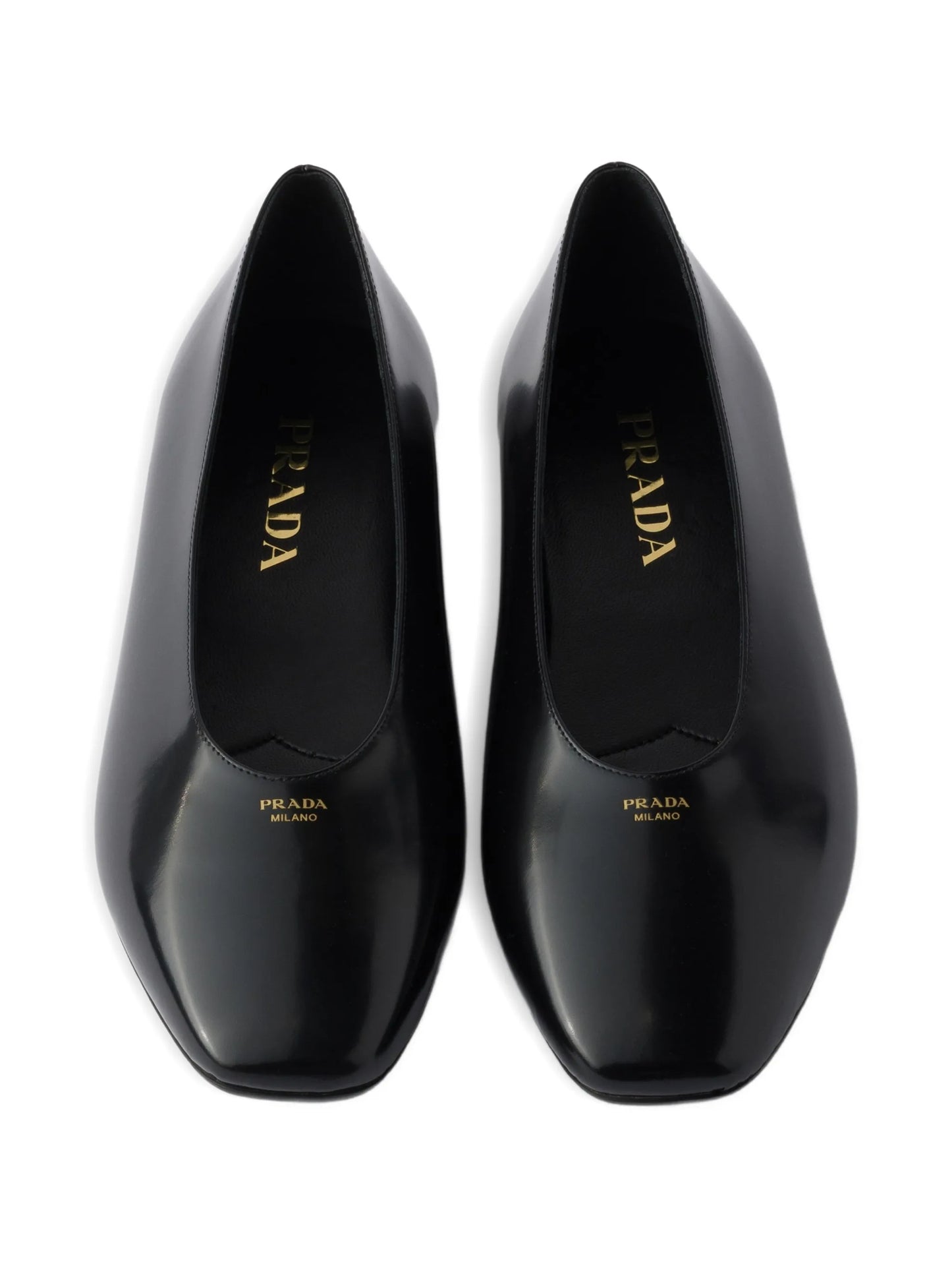 brushed leather ballerinas
