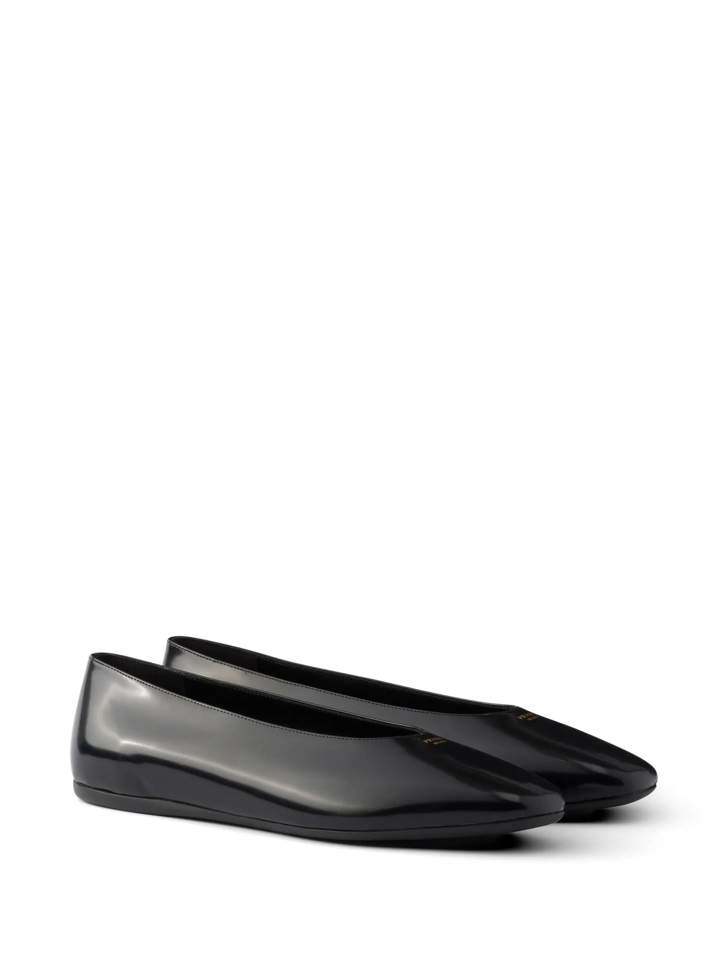 brushed leather ballerinas