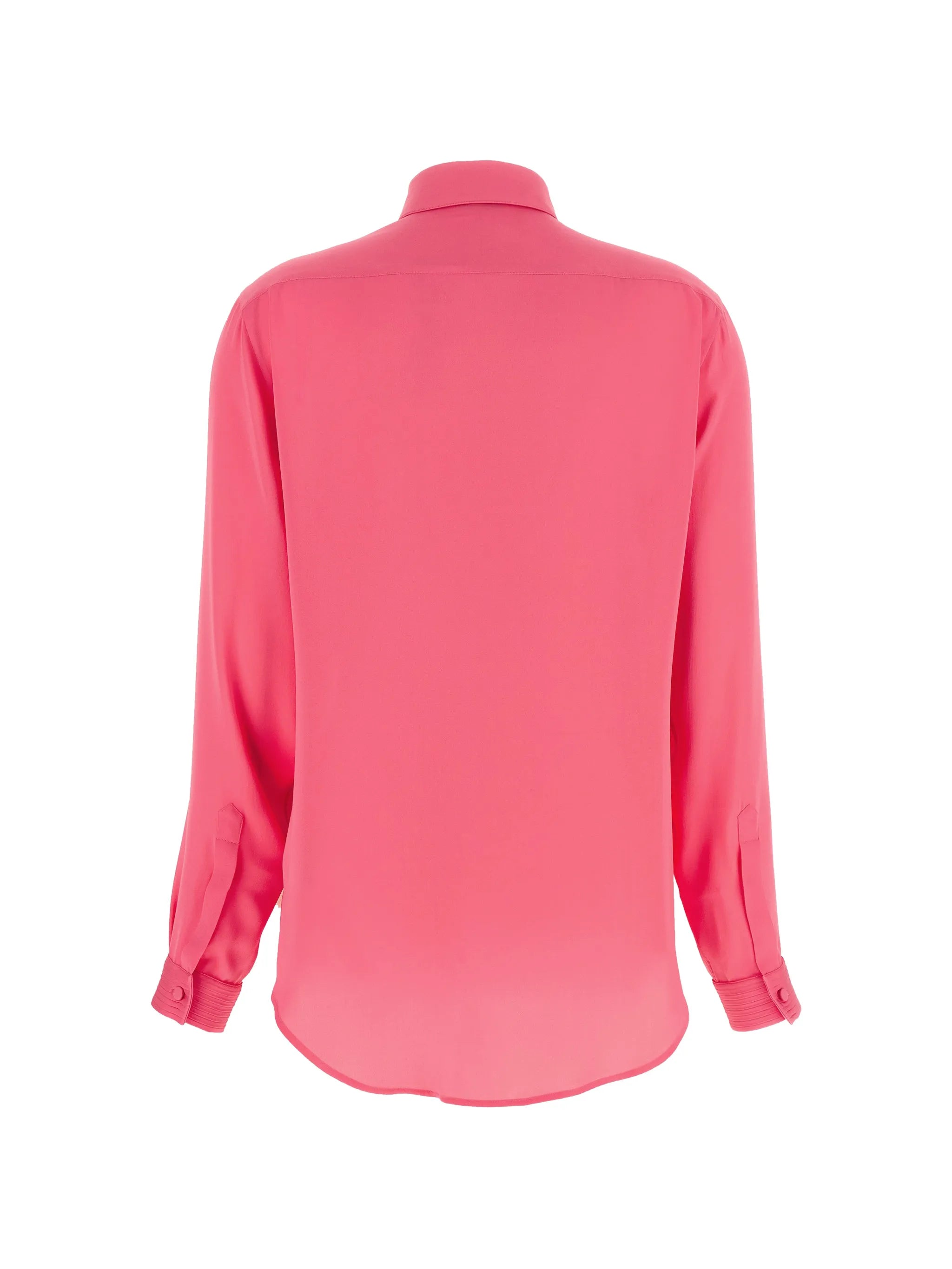 pleated silk shirt