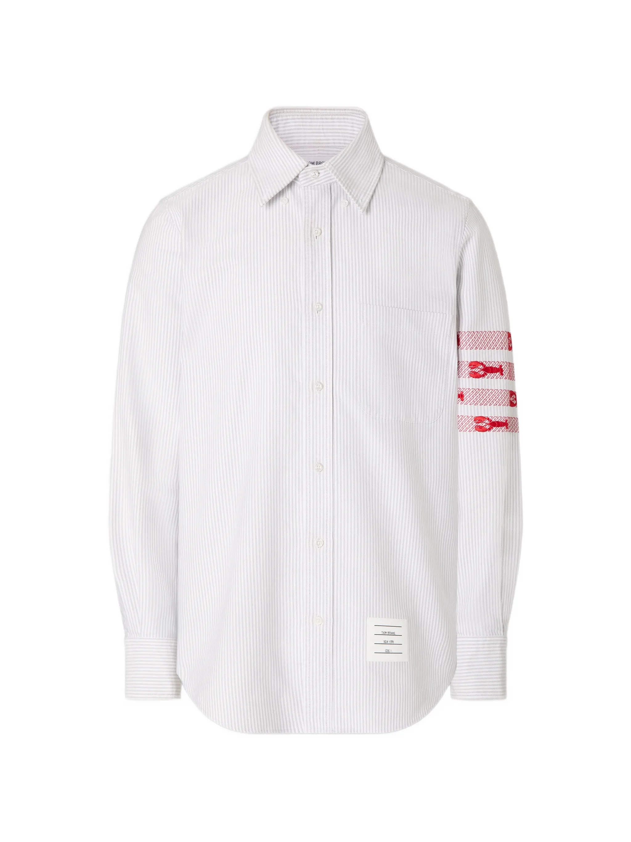 4-Bar lobster-embroidered shirt