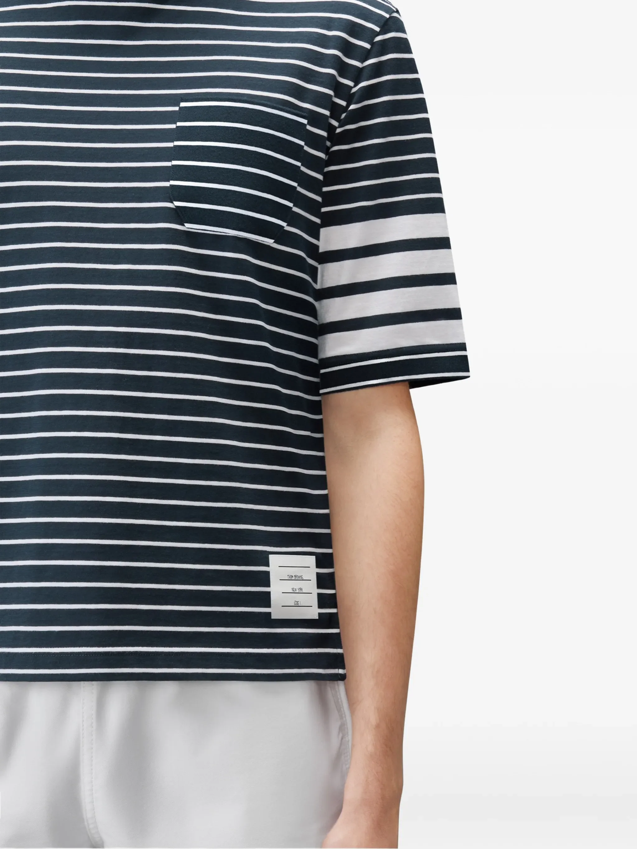 jersey 4-Bar knit pocket T-shirt