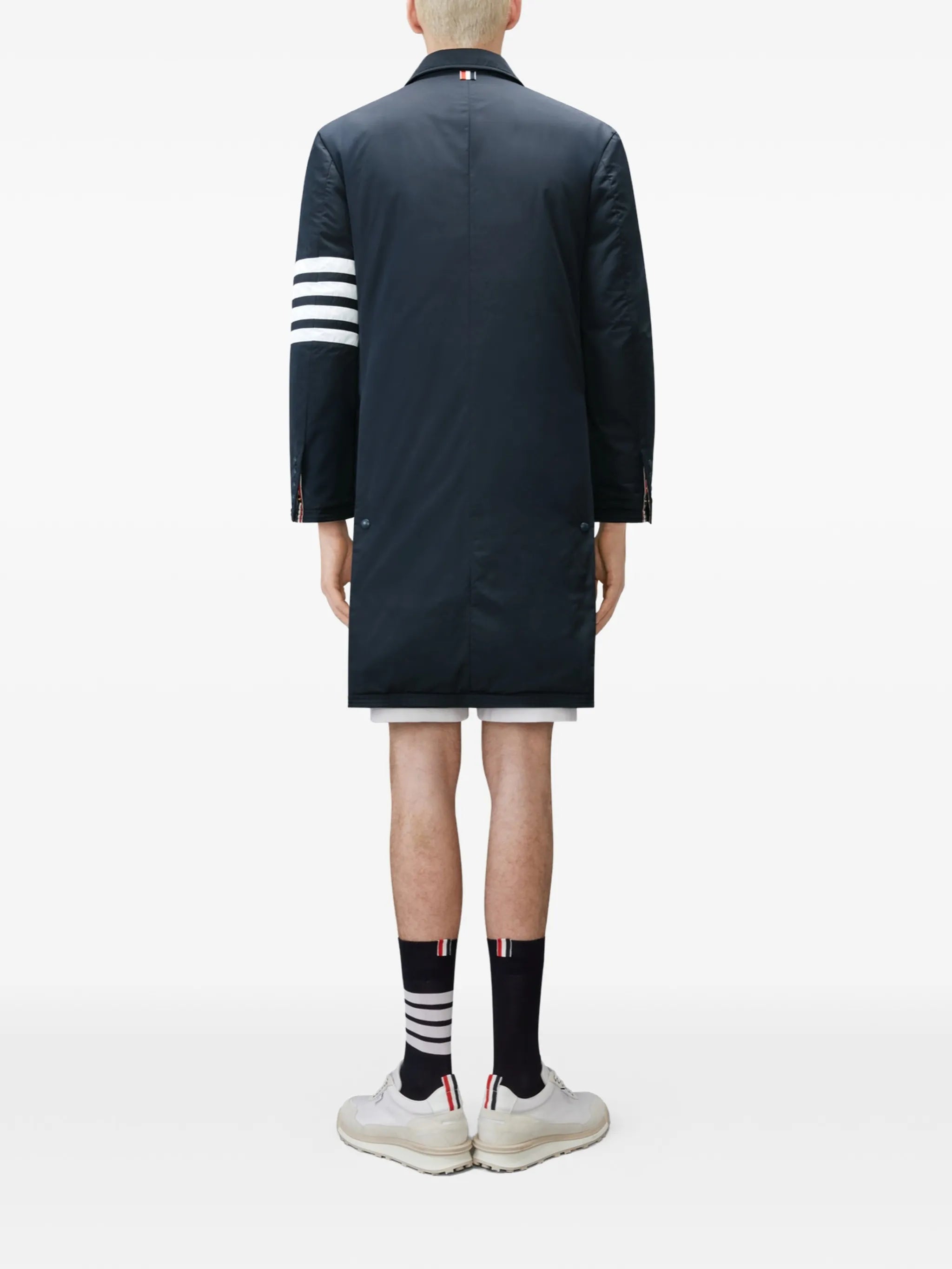 4-Bar down-filled overcoat