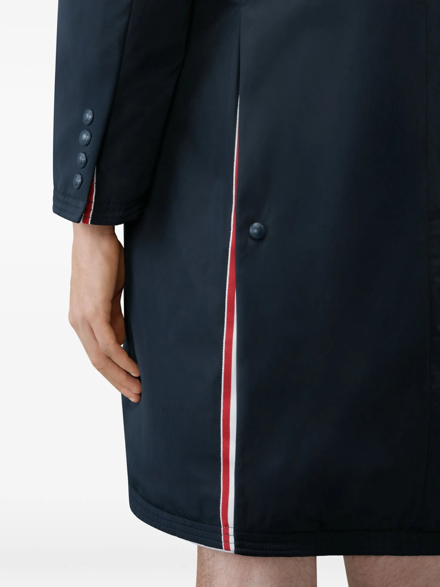 4-Bar down-filled overcoat