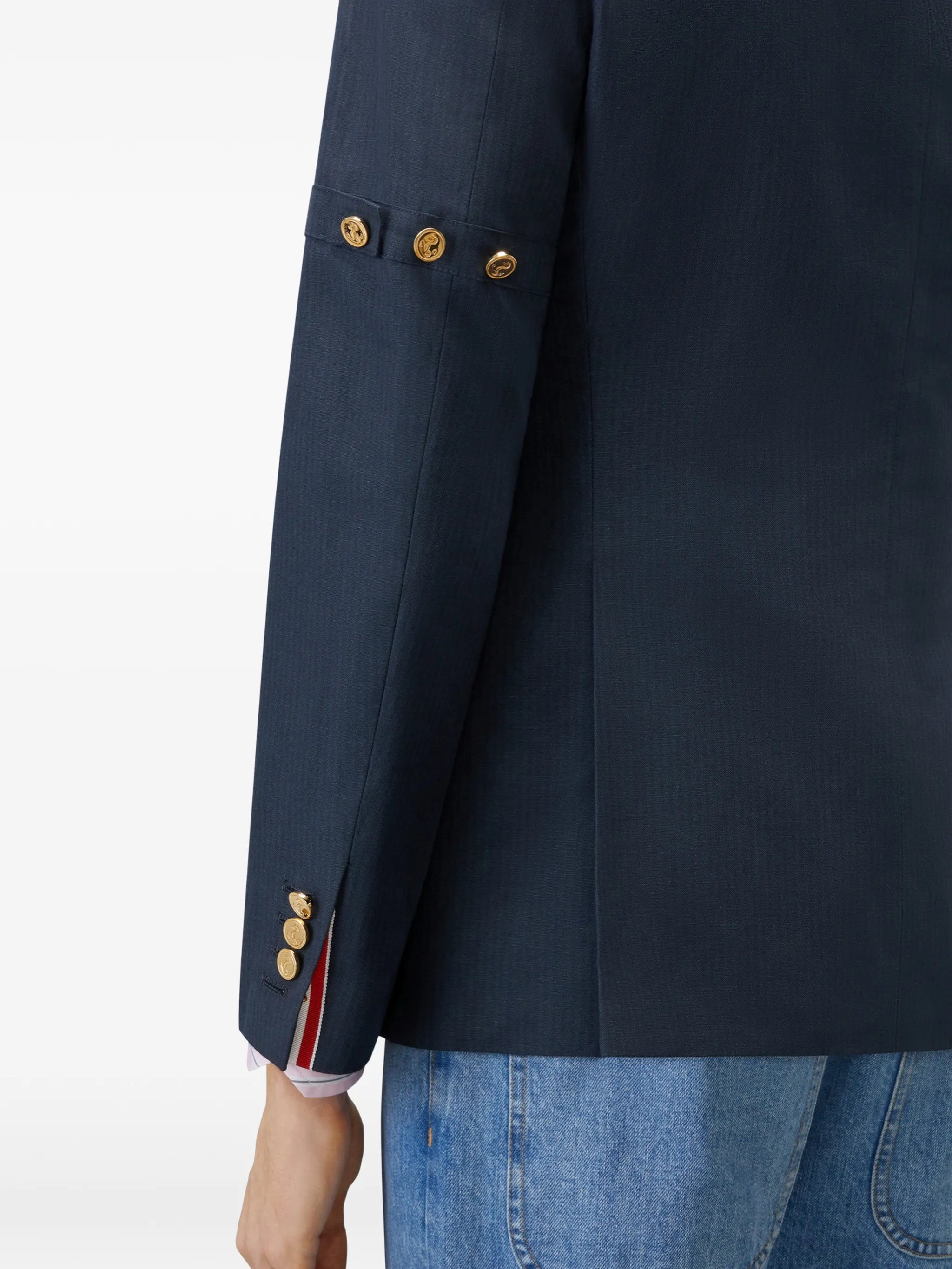 University Stripe double-breasted jacket
