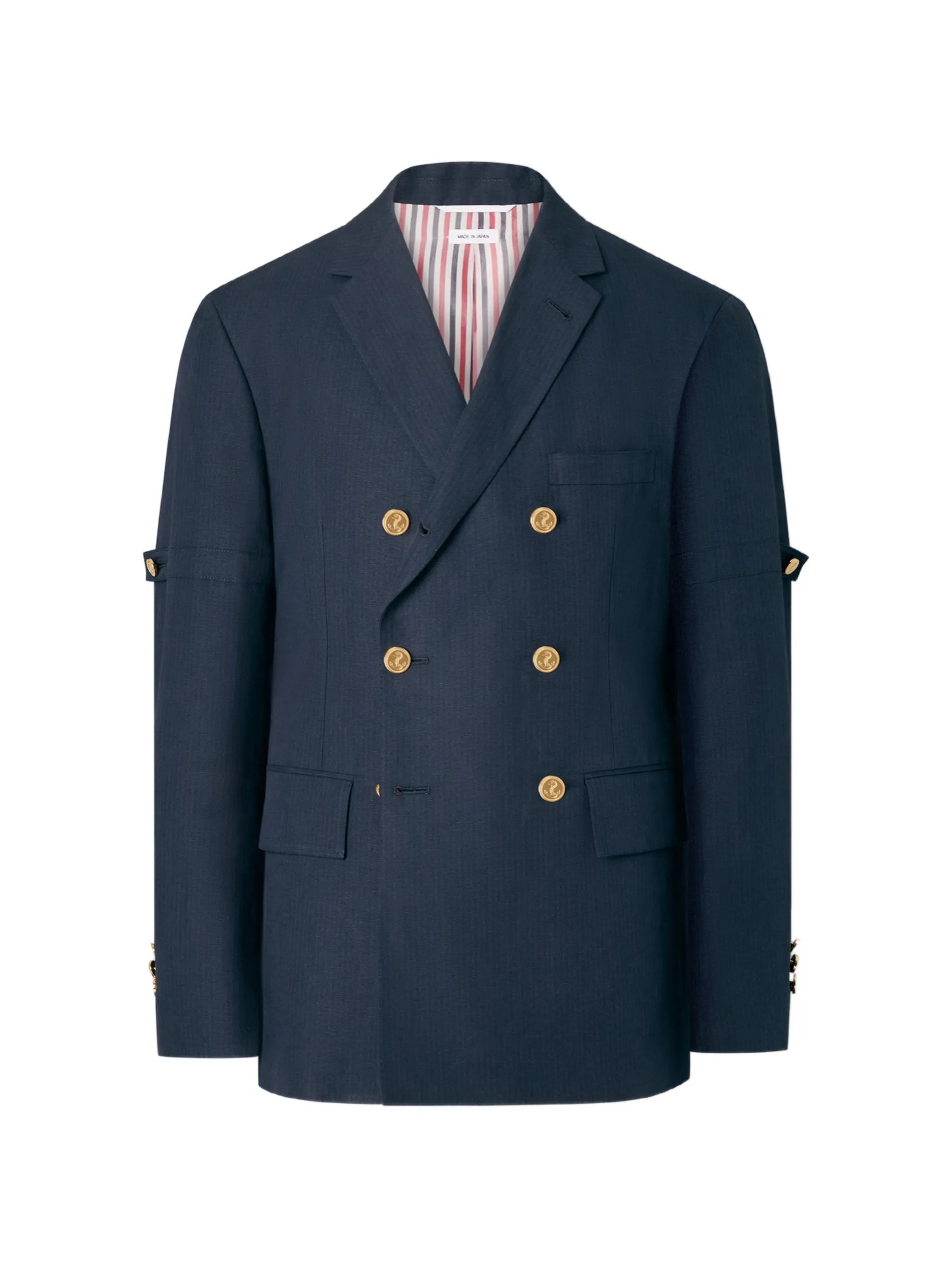 University Stripe double-breasted jacket