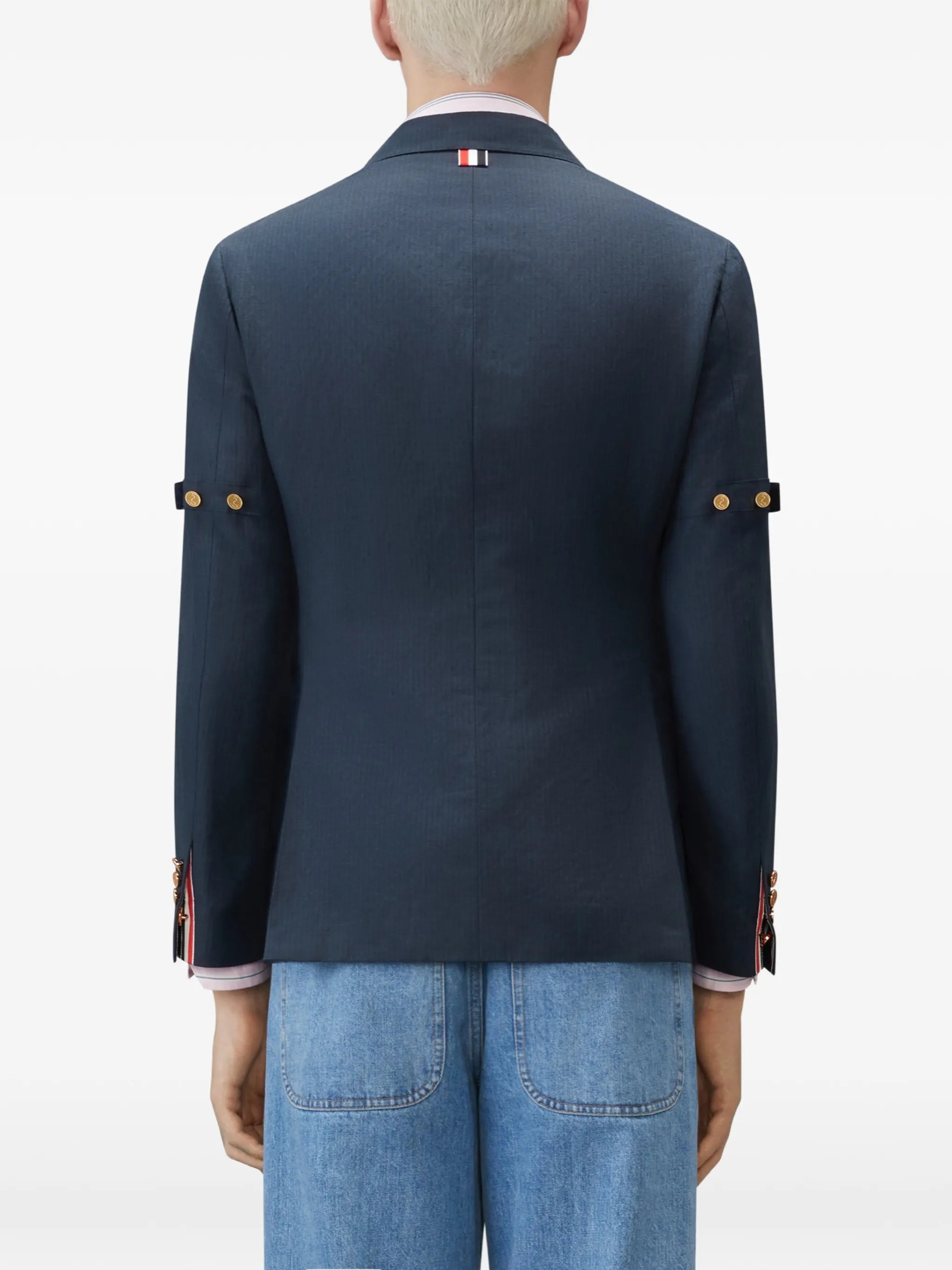 University Stripe double-breasted jacket