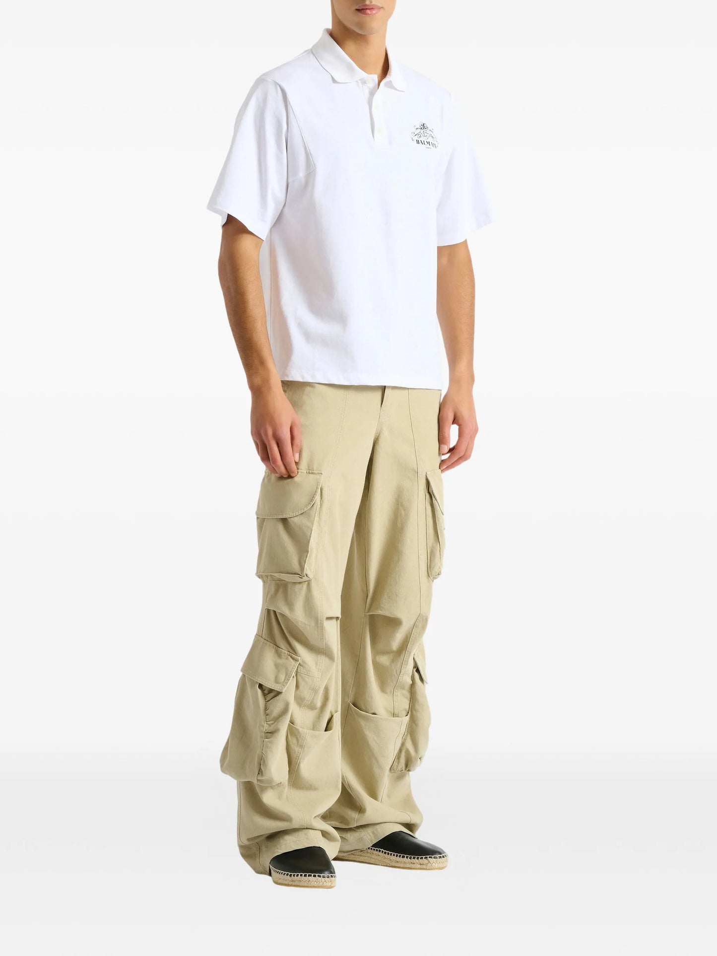 printed Balmain Vine polo