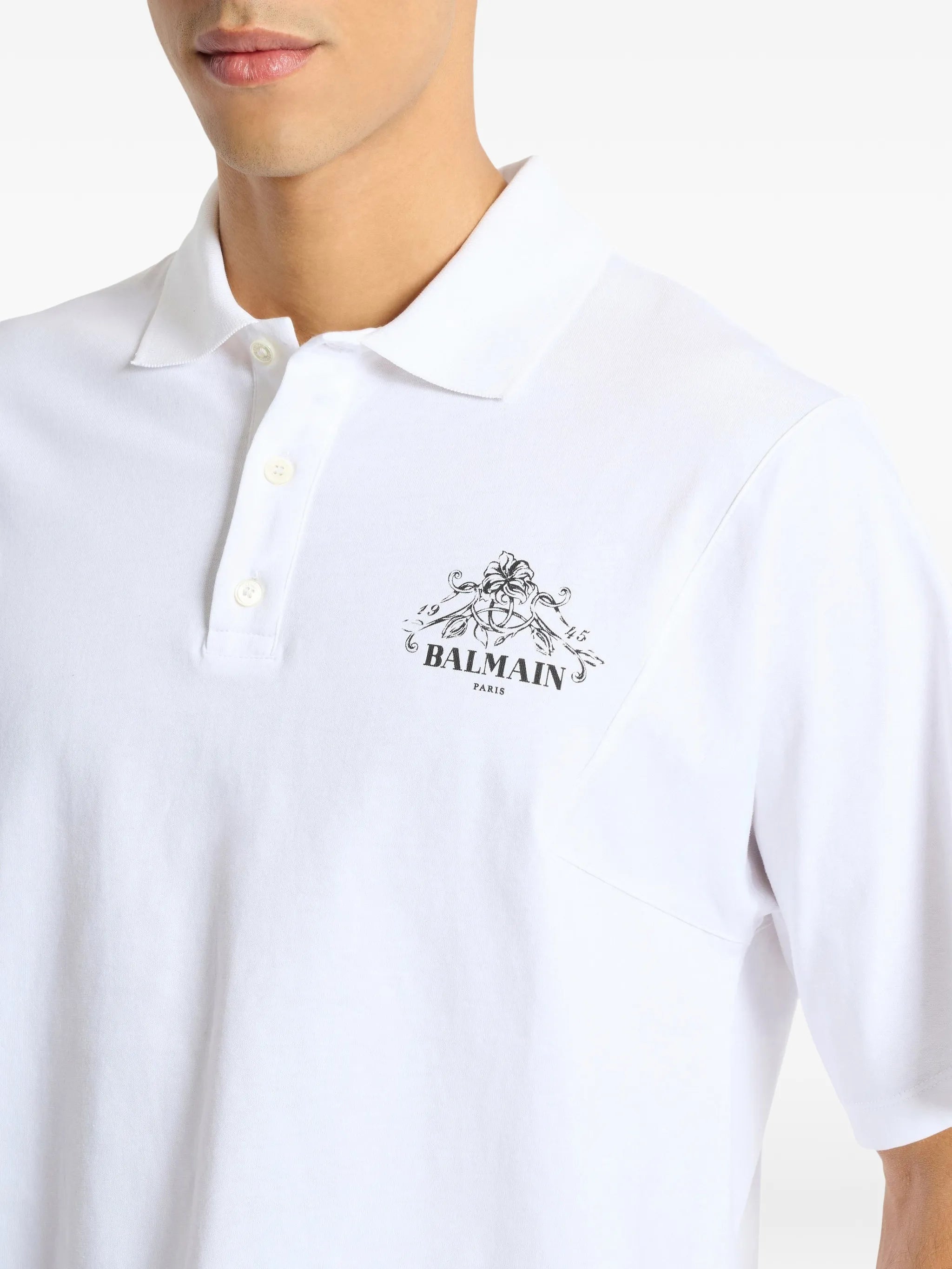 printed Balmain Vine polo