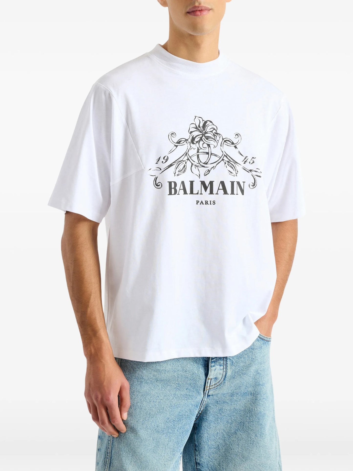 printed Balmain Vine T-shirt