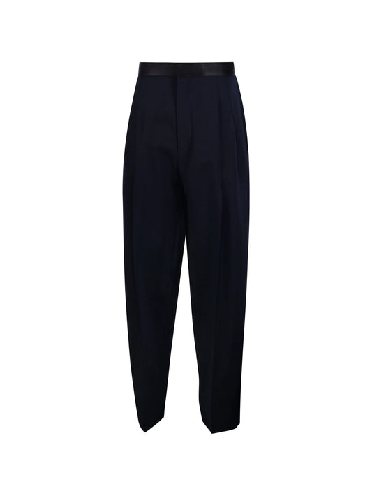 pleated wool trousers