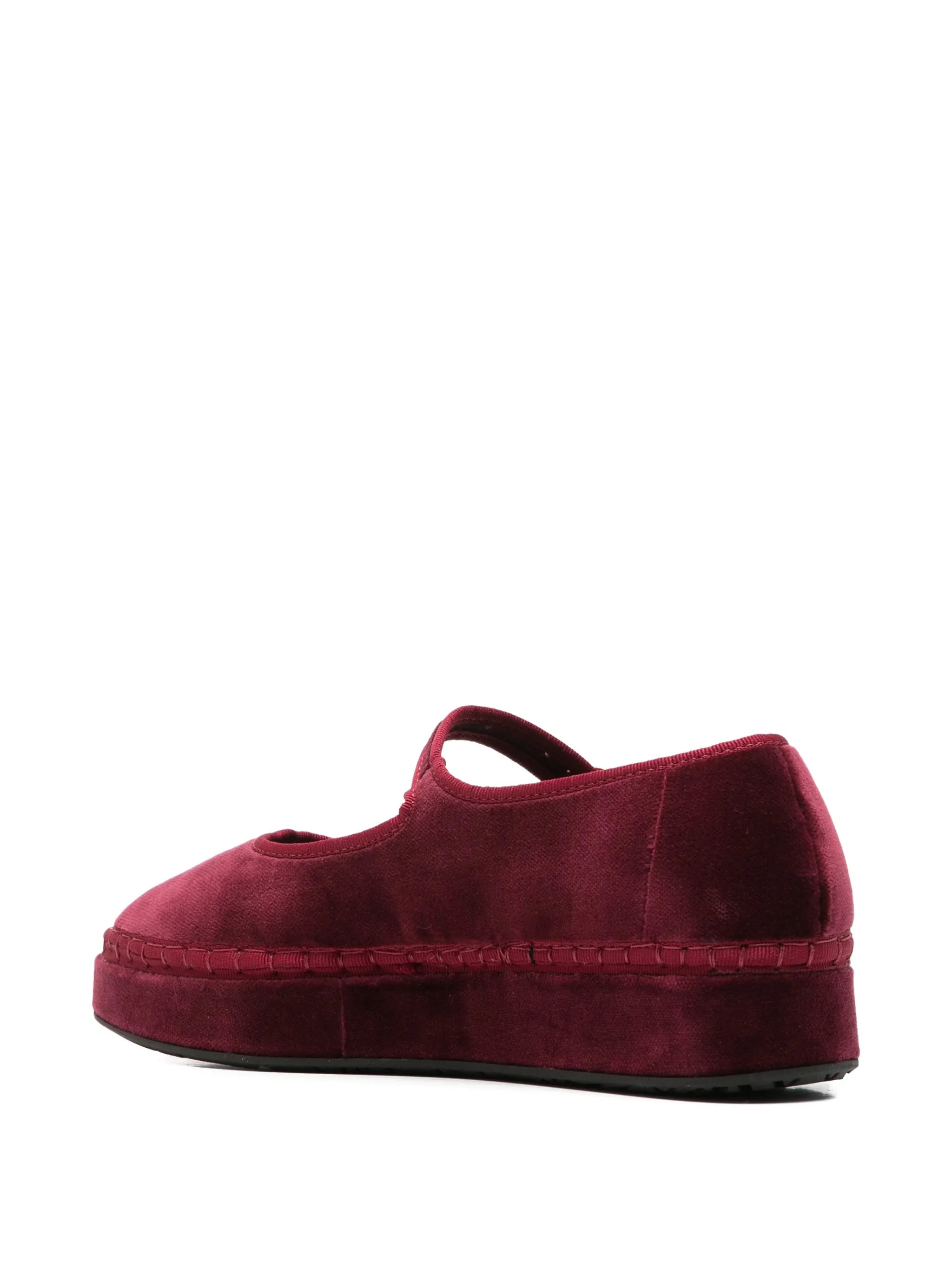 Double Lucrecia velvet Mary Jane shoes