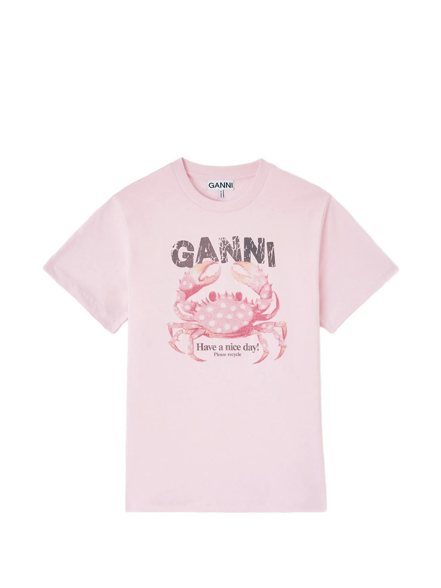 crab-print T-shirt