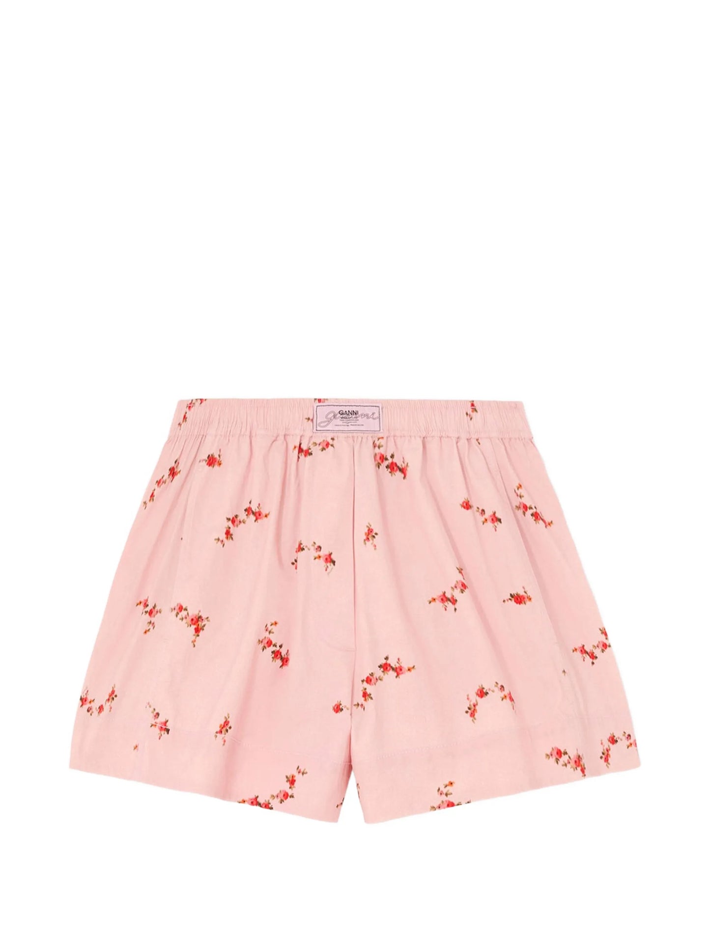 floral-print cotton shorts