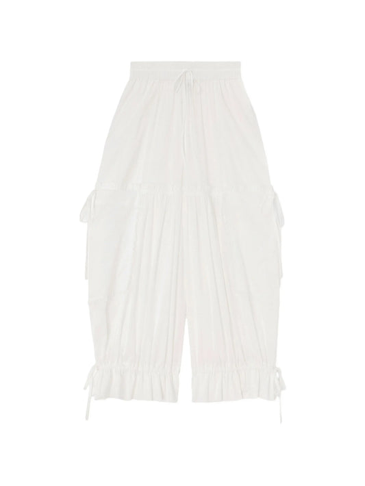 ruffled drawstring trousers
