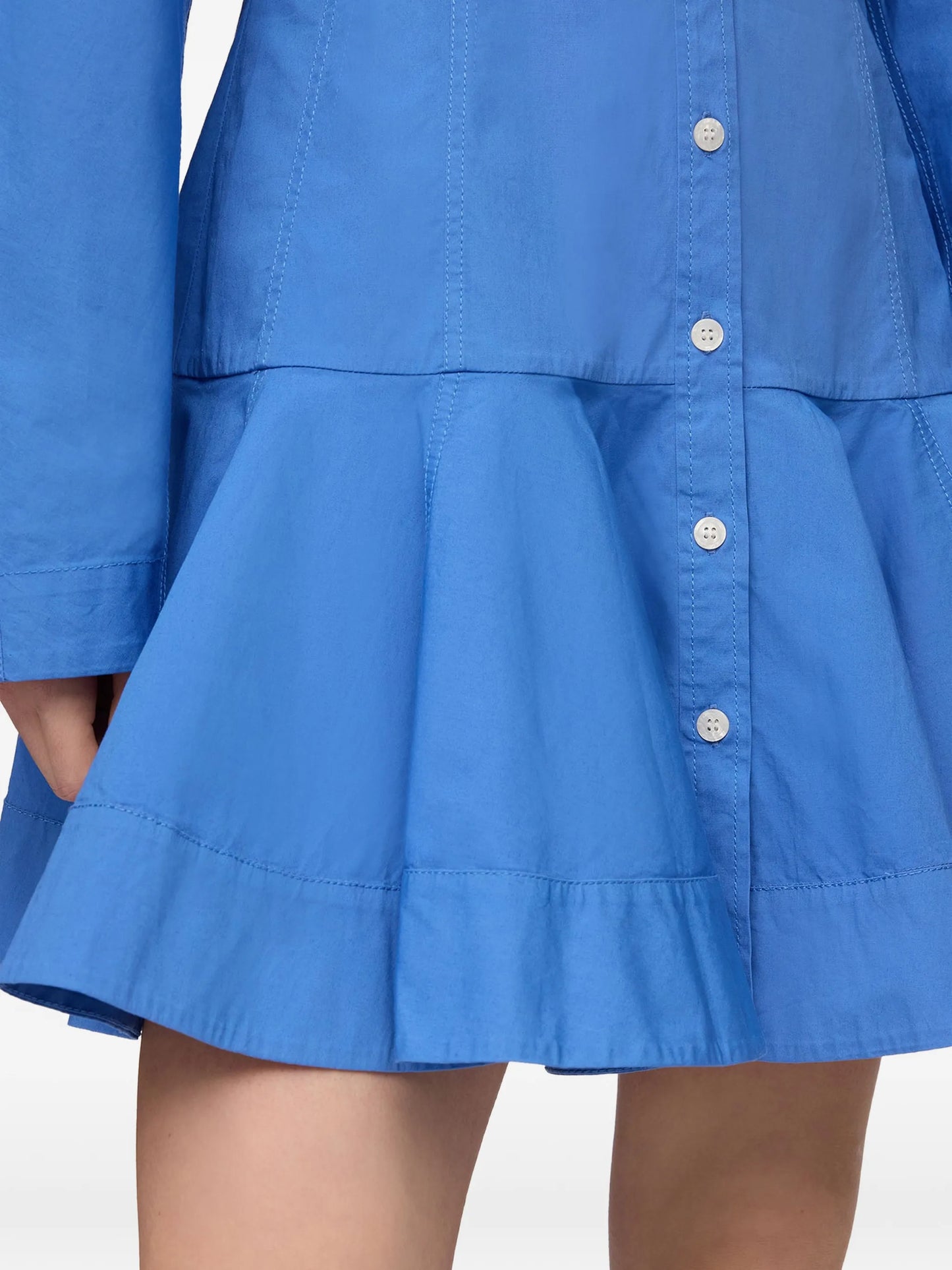shirt dress in blue cotton