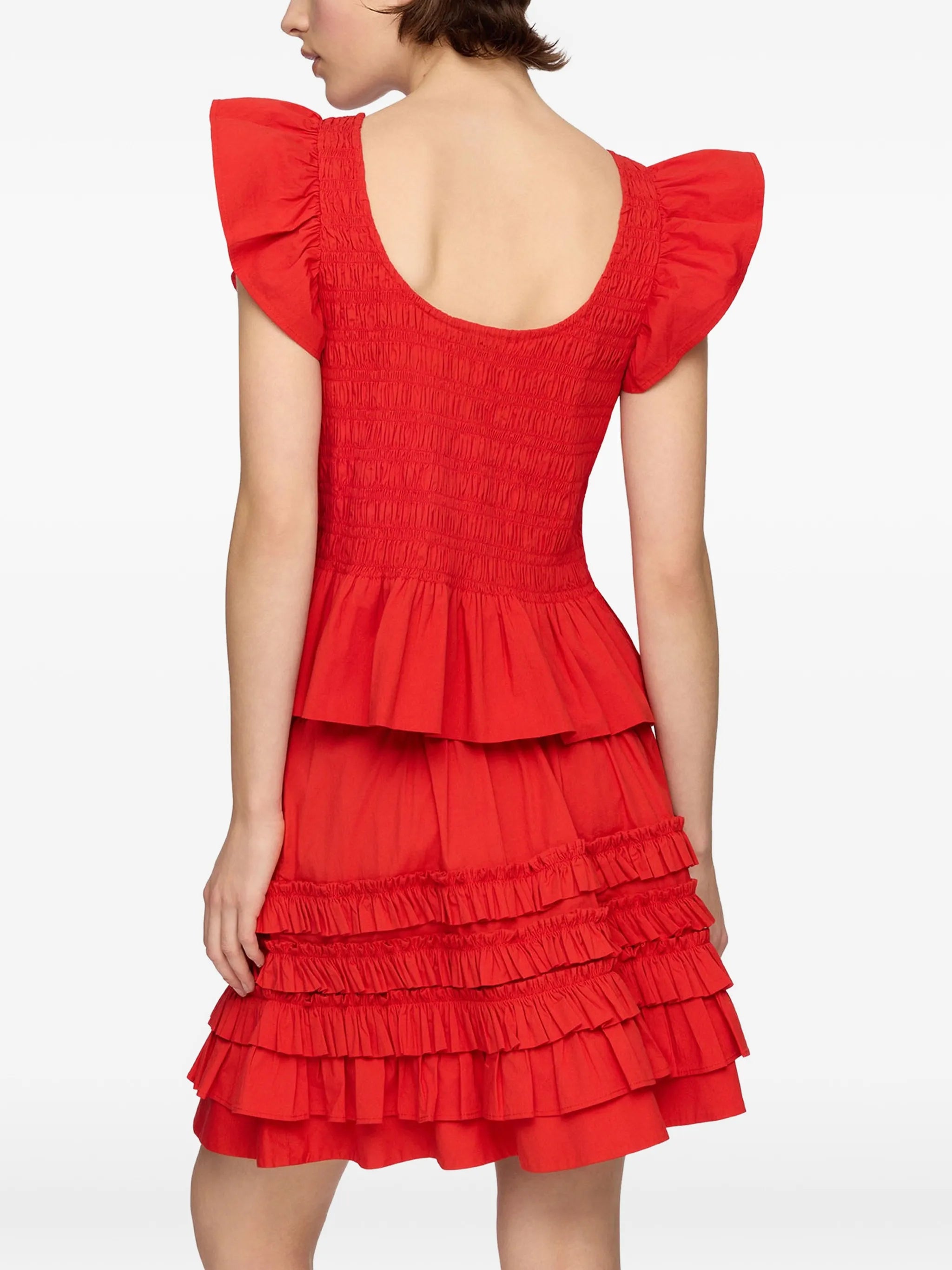 smocked ruffled top