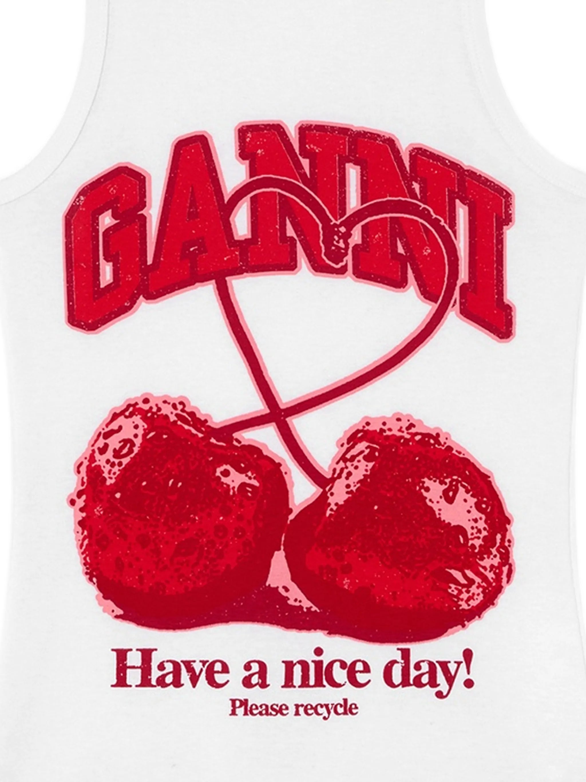 cherry-print tank top