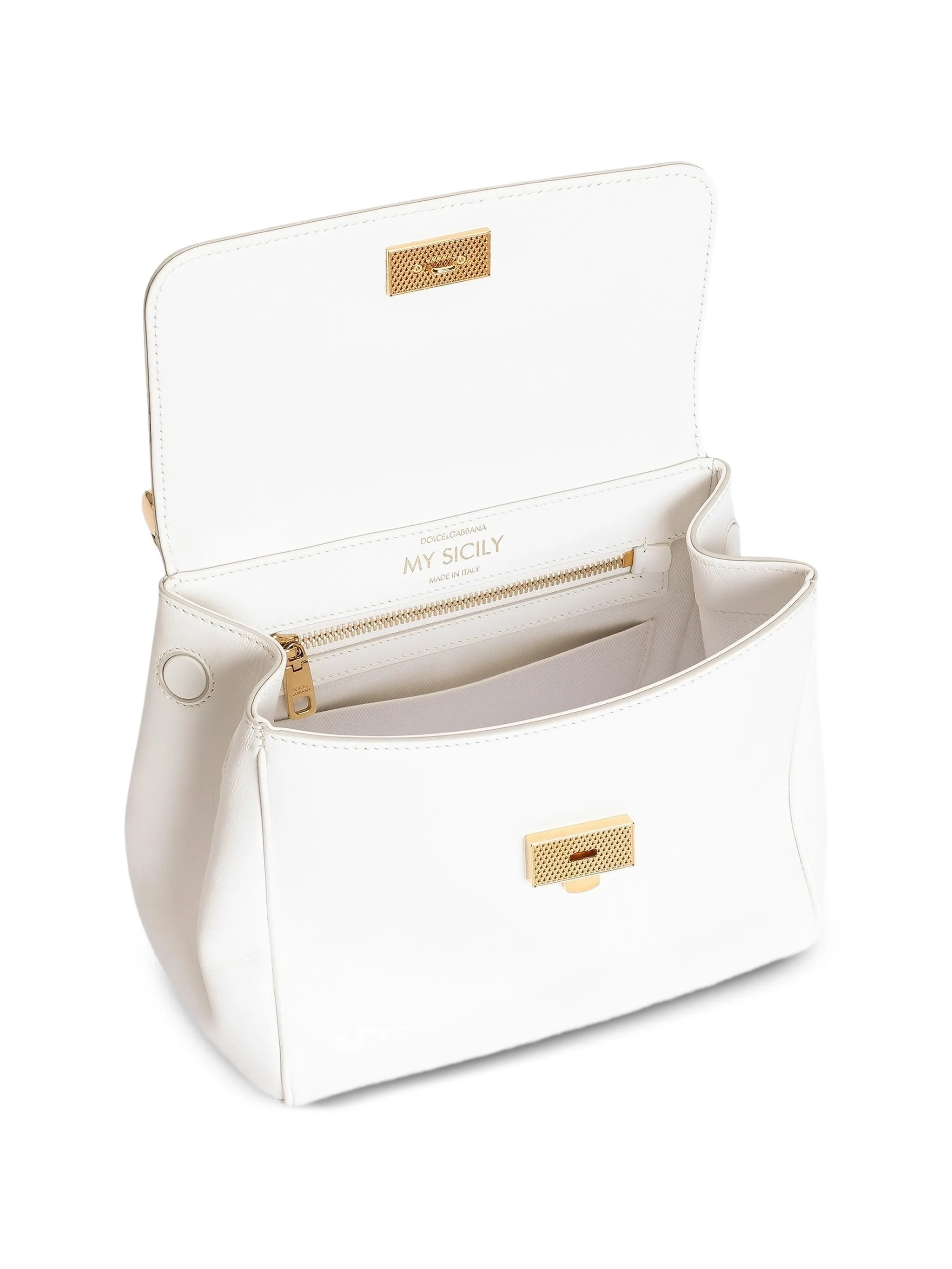 Small My Sicily handbag in plongé calfskin