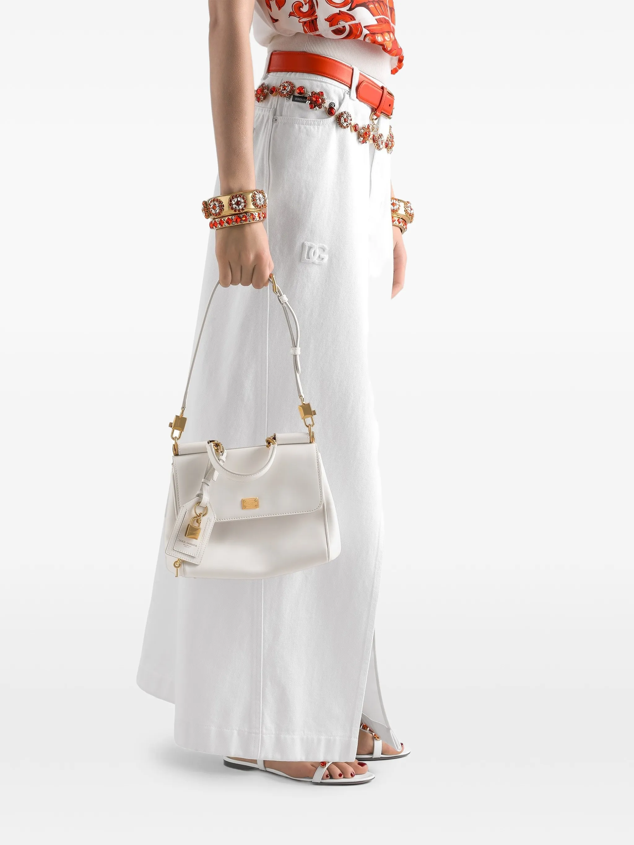 Small My Sicily handbag in plongé calfskin