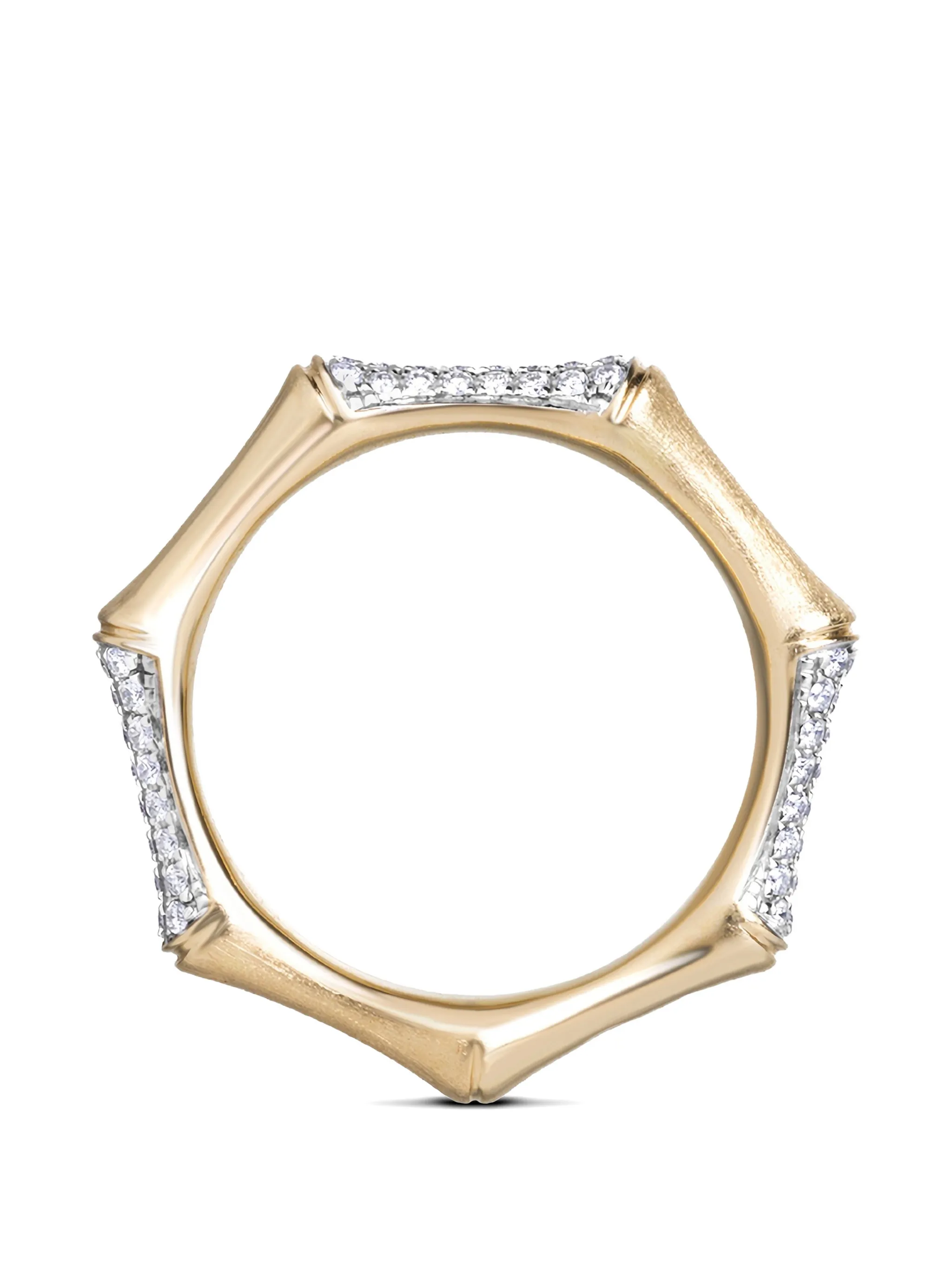 Bamboo diamond ring
