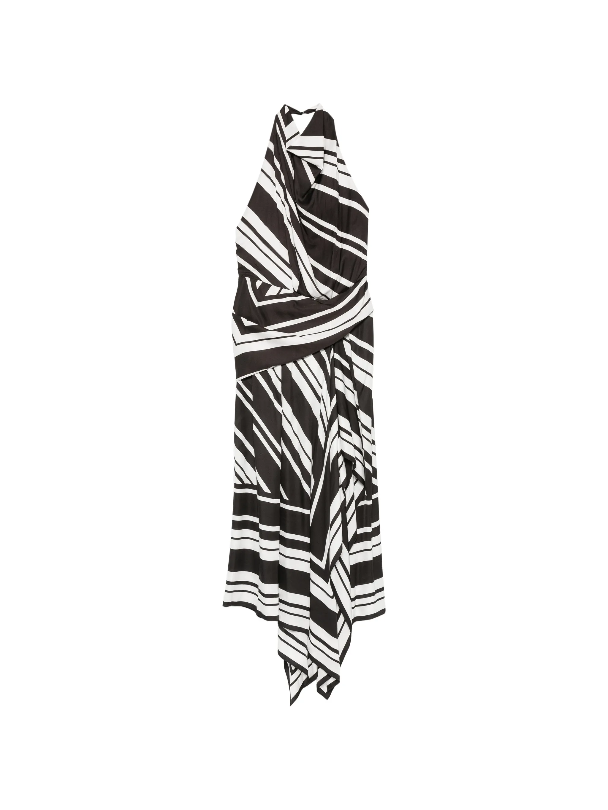Marin draped-bodice midi dress