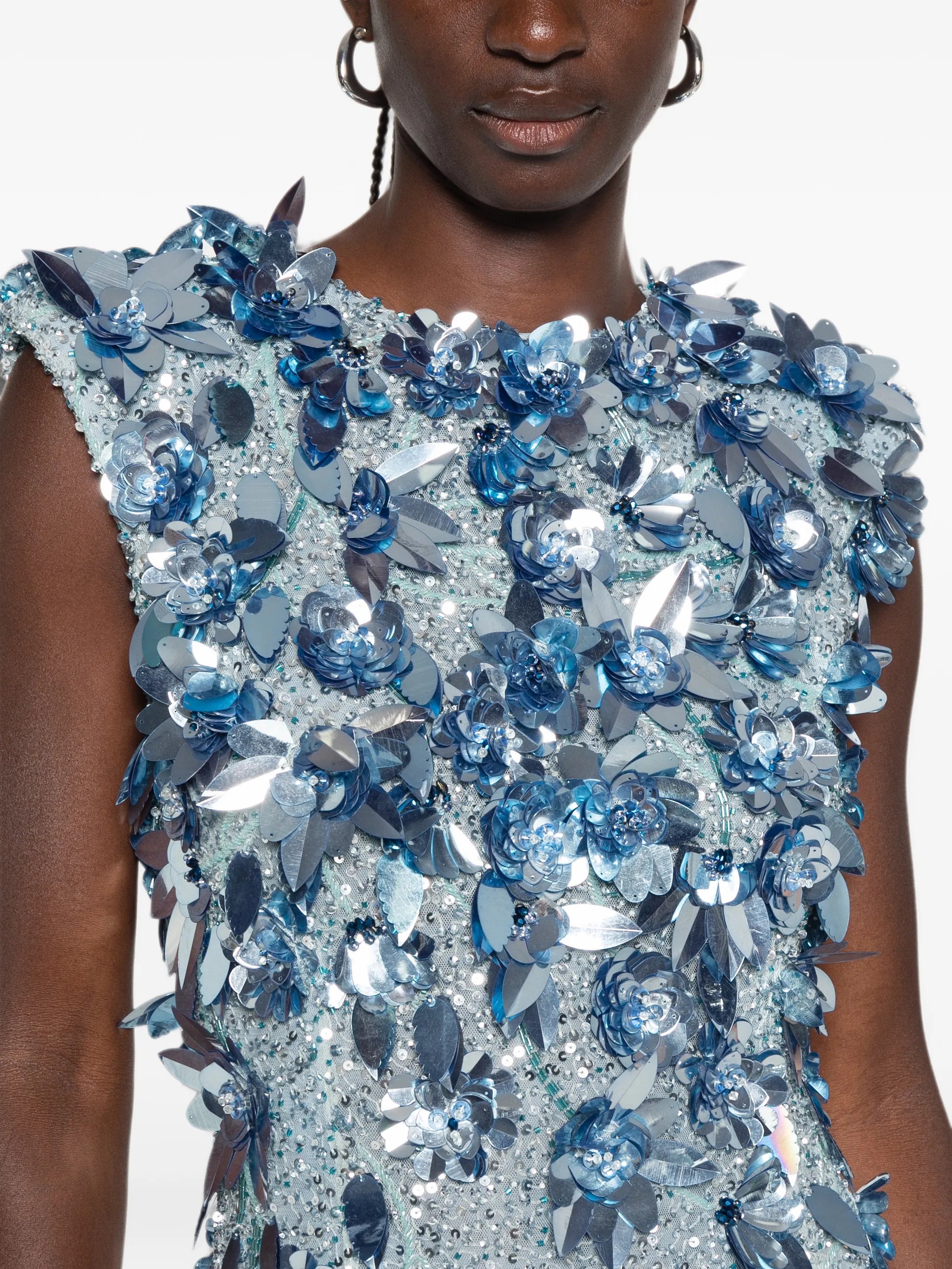Hugo floral-embellished maxi dress