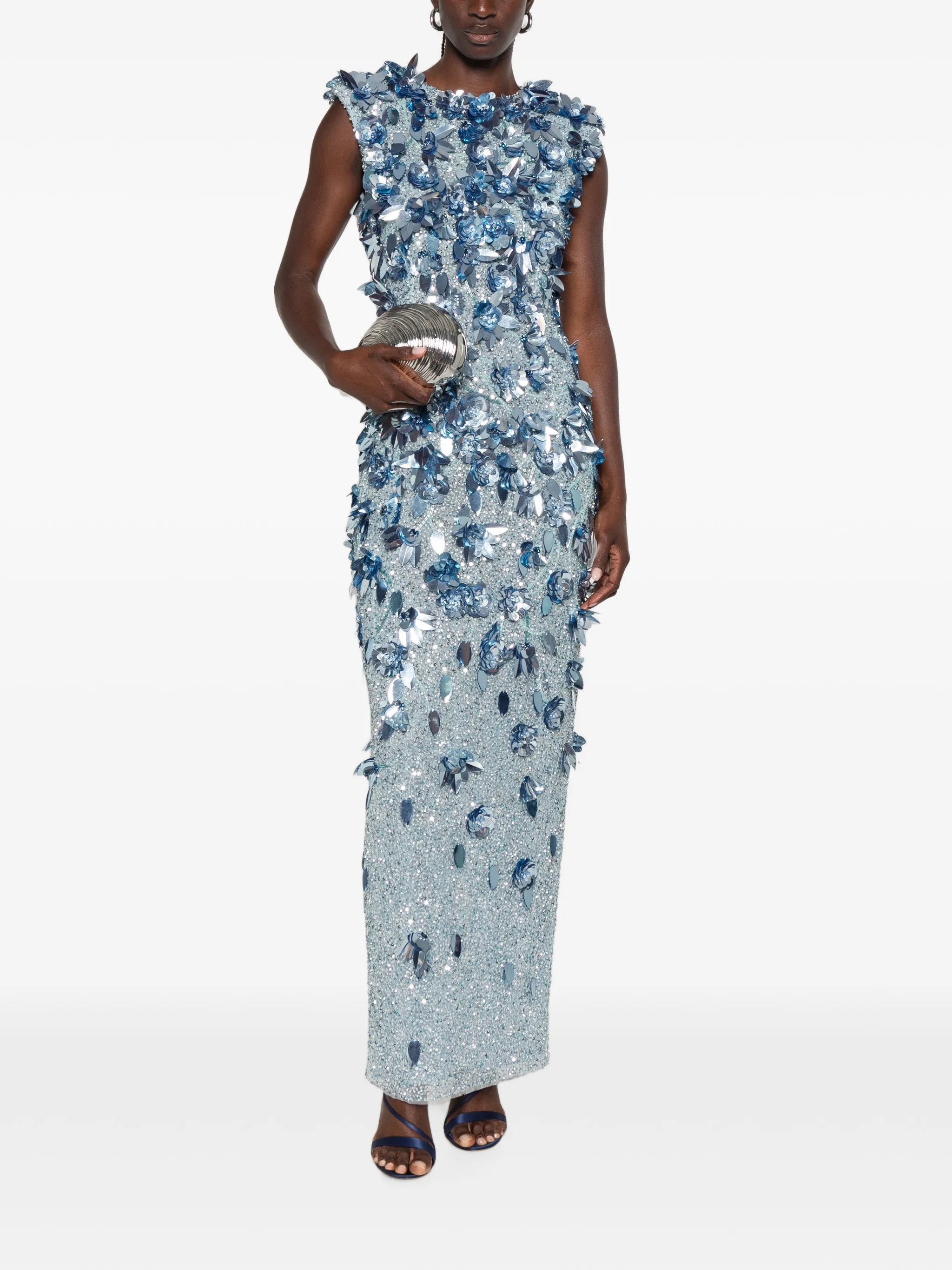 Hugo floral-embellished maxi dress