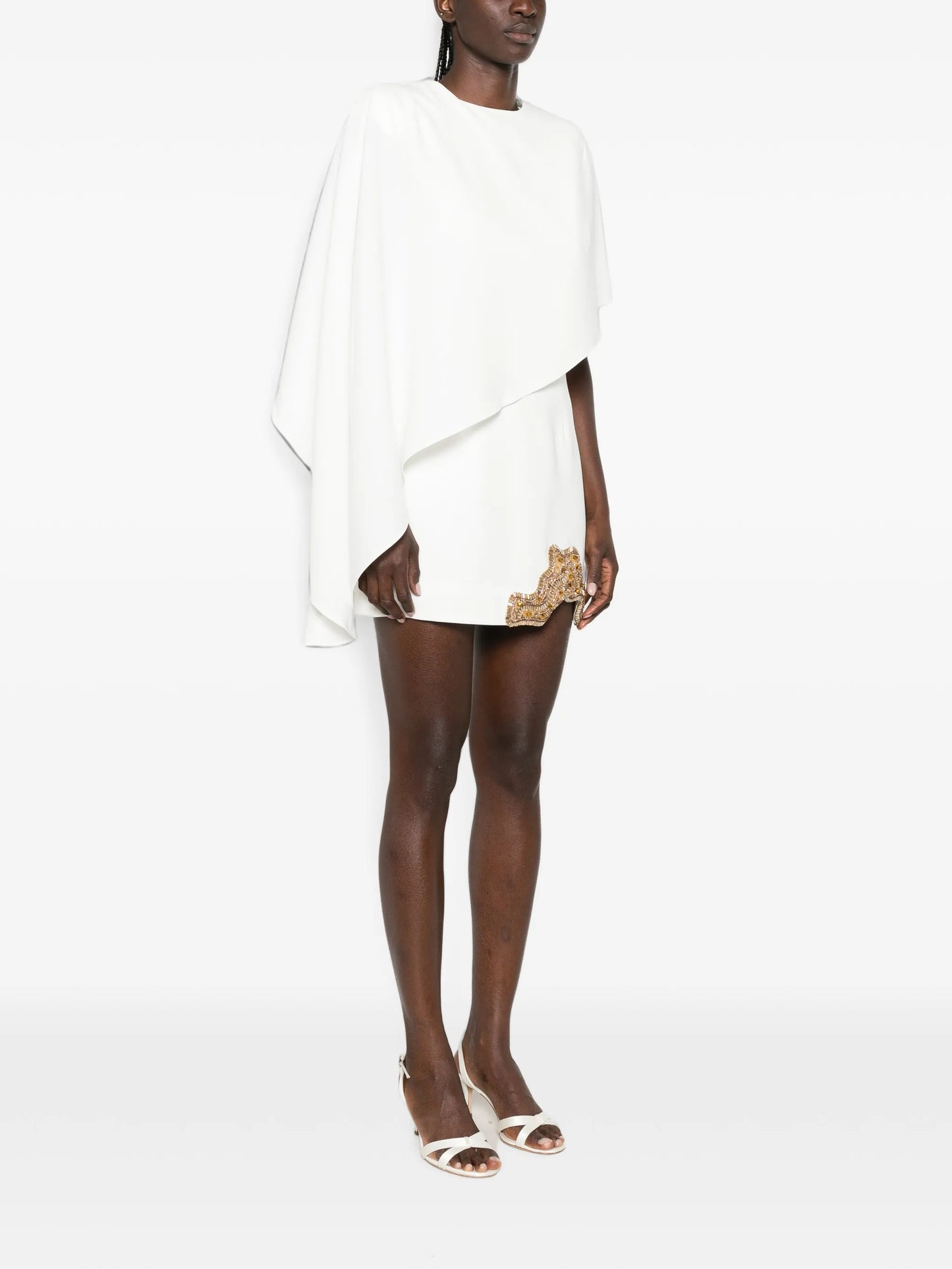 Amari cape-detail mini dress