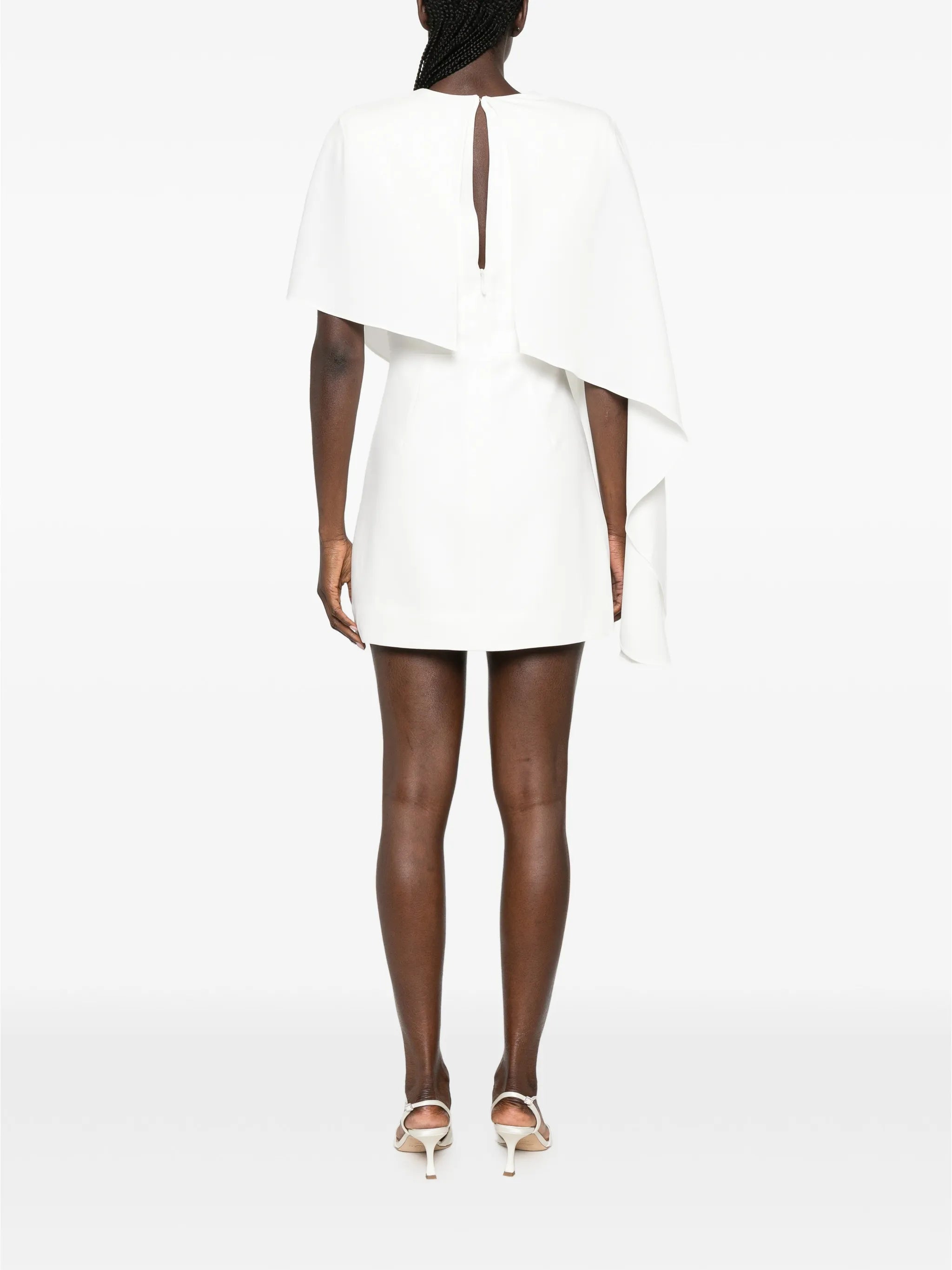 Amari cape-detail mini dress