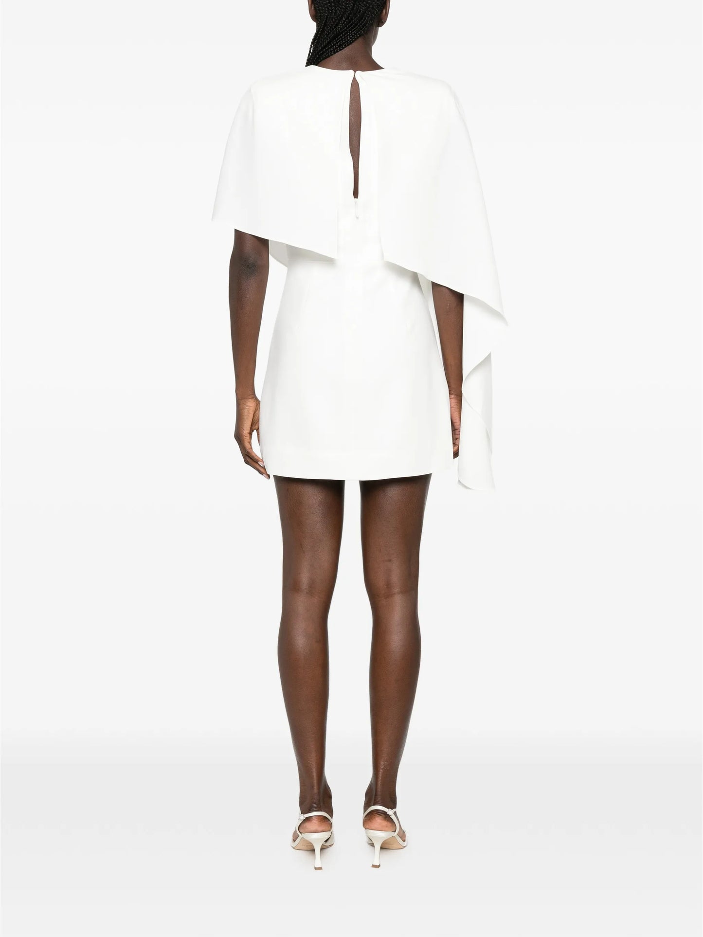 Amari cape-detail mini dress