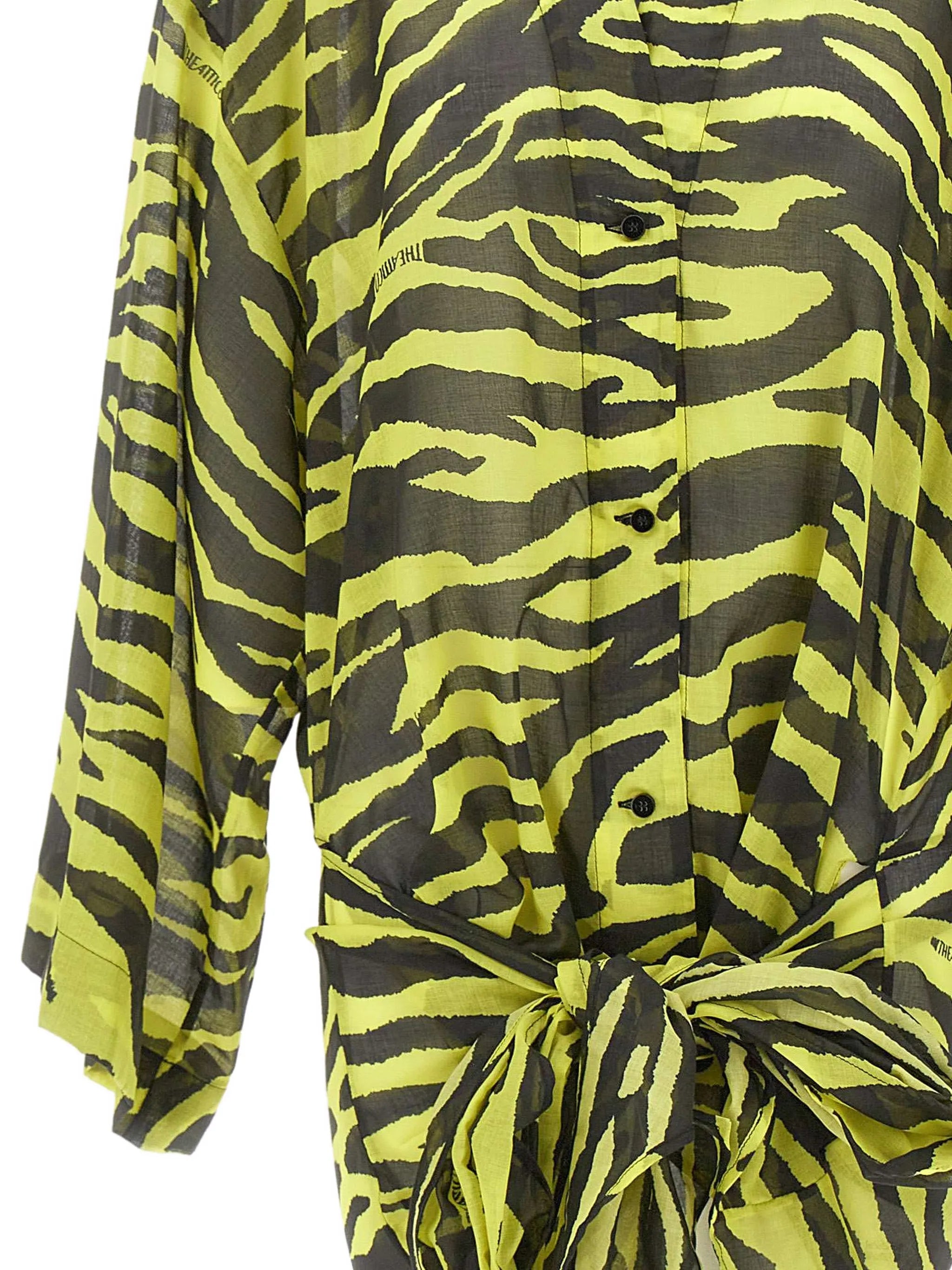 zebra-print wrap-style dress
