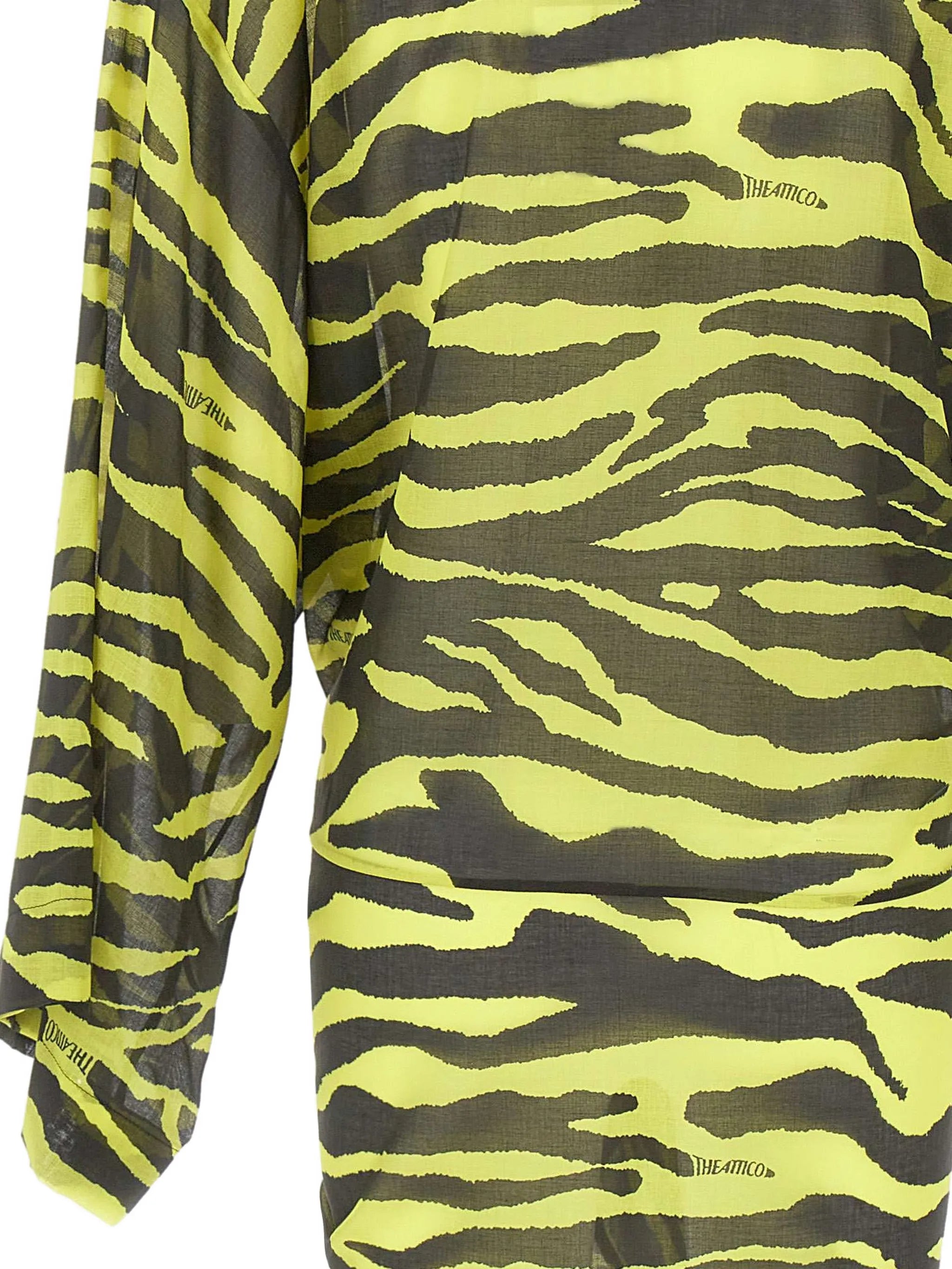 zebra-print wrap-style dress
