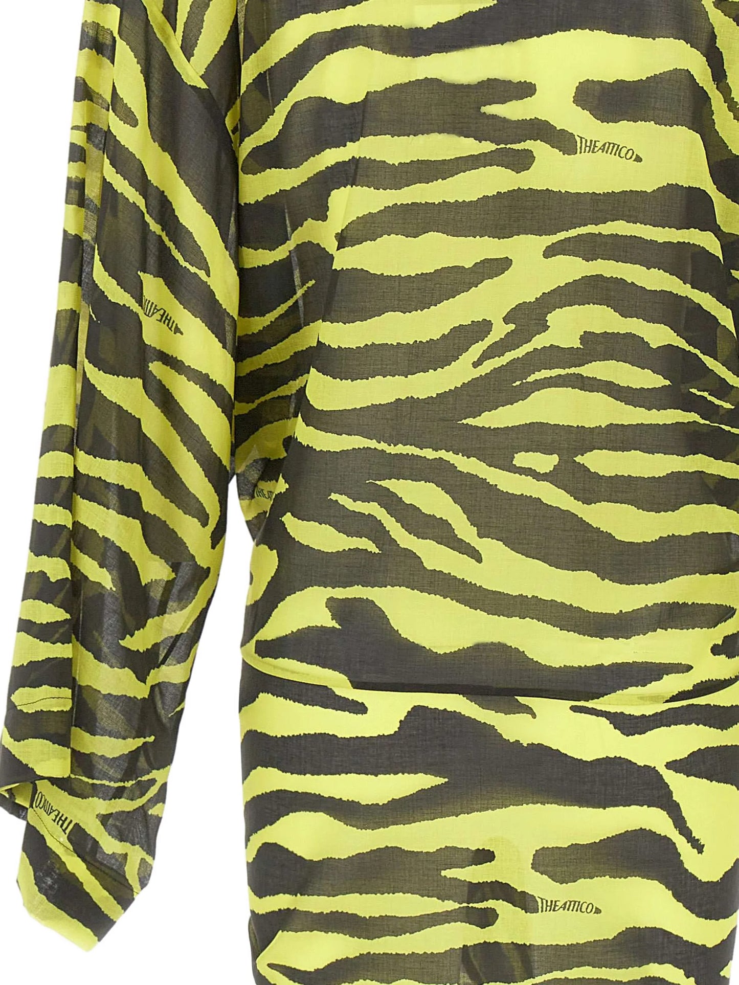zebra-print wrap-style dress