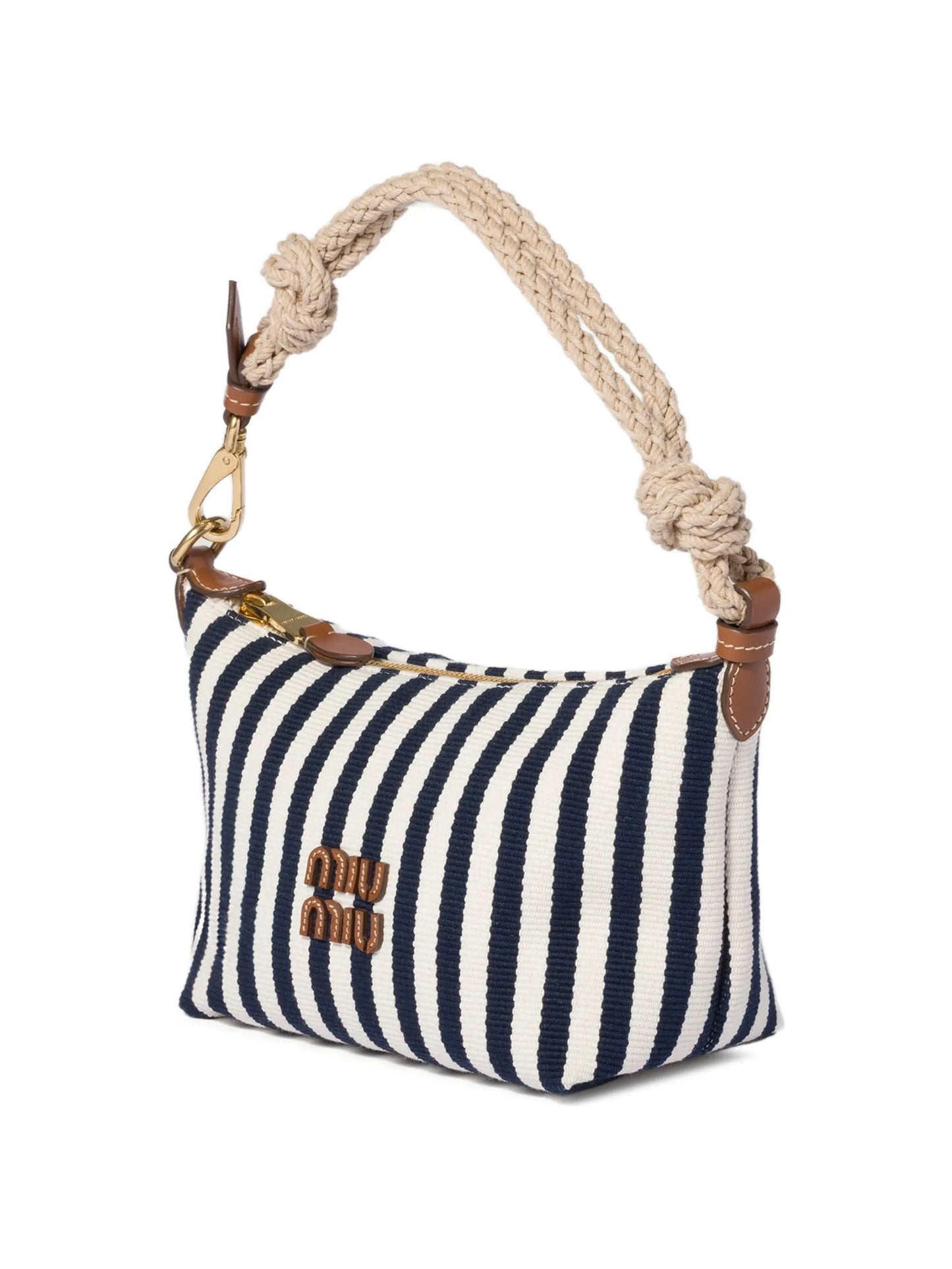 cotton and leather pouch