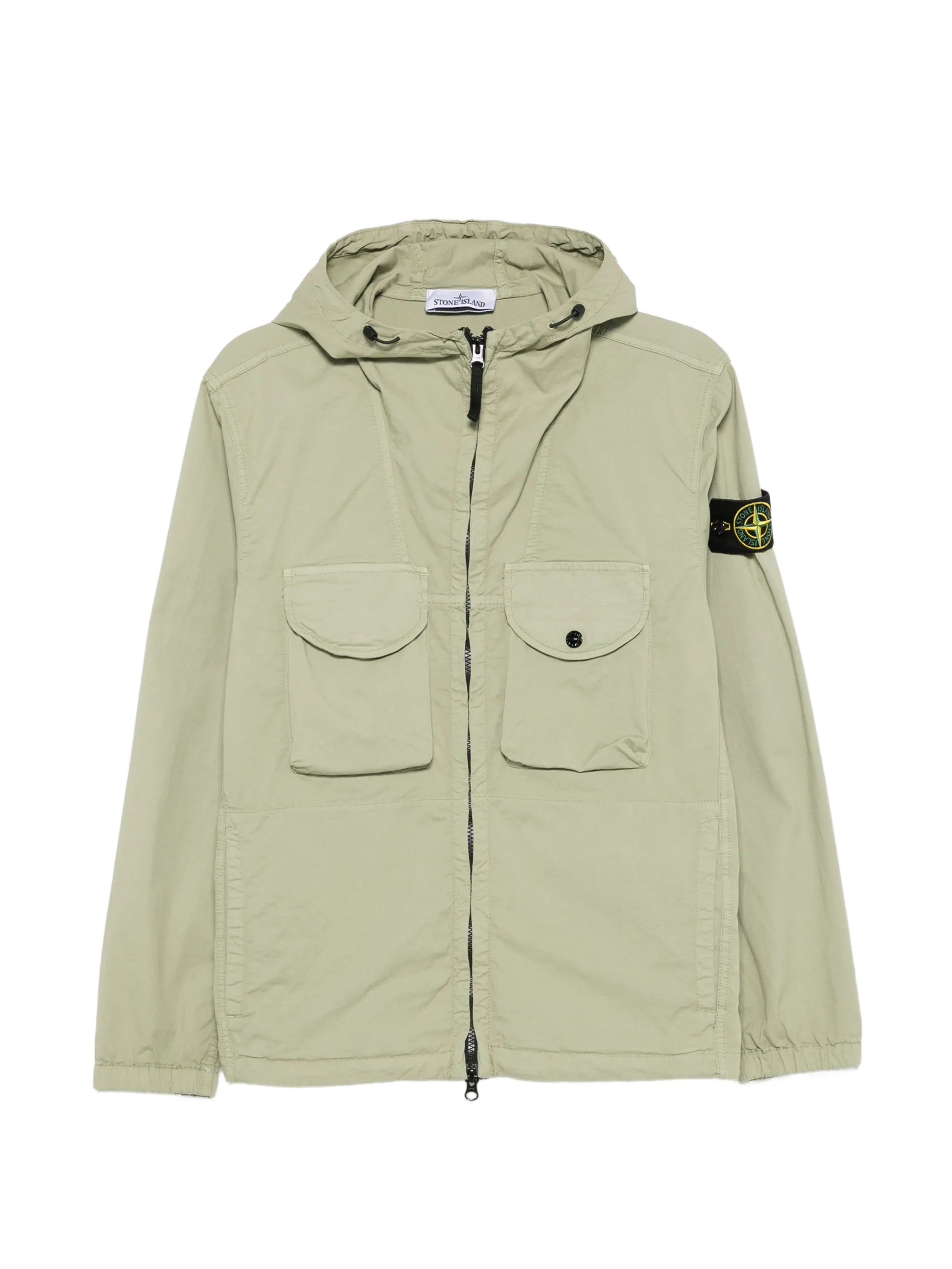 logo-patch hooded jacket