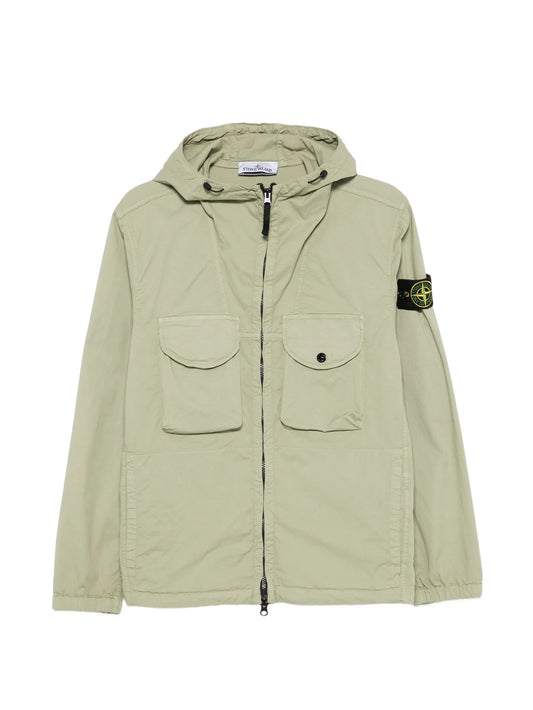 logo-patch hooded jacket