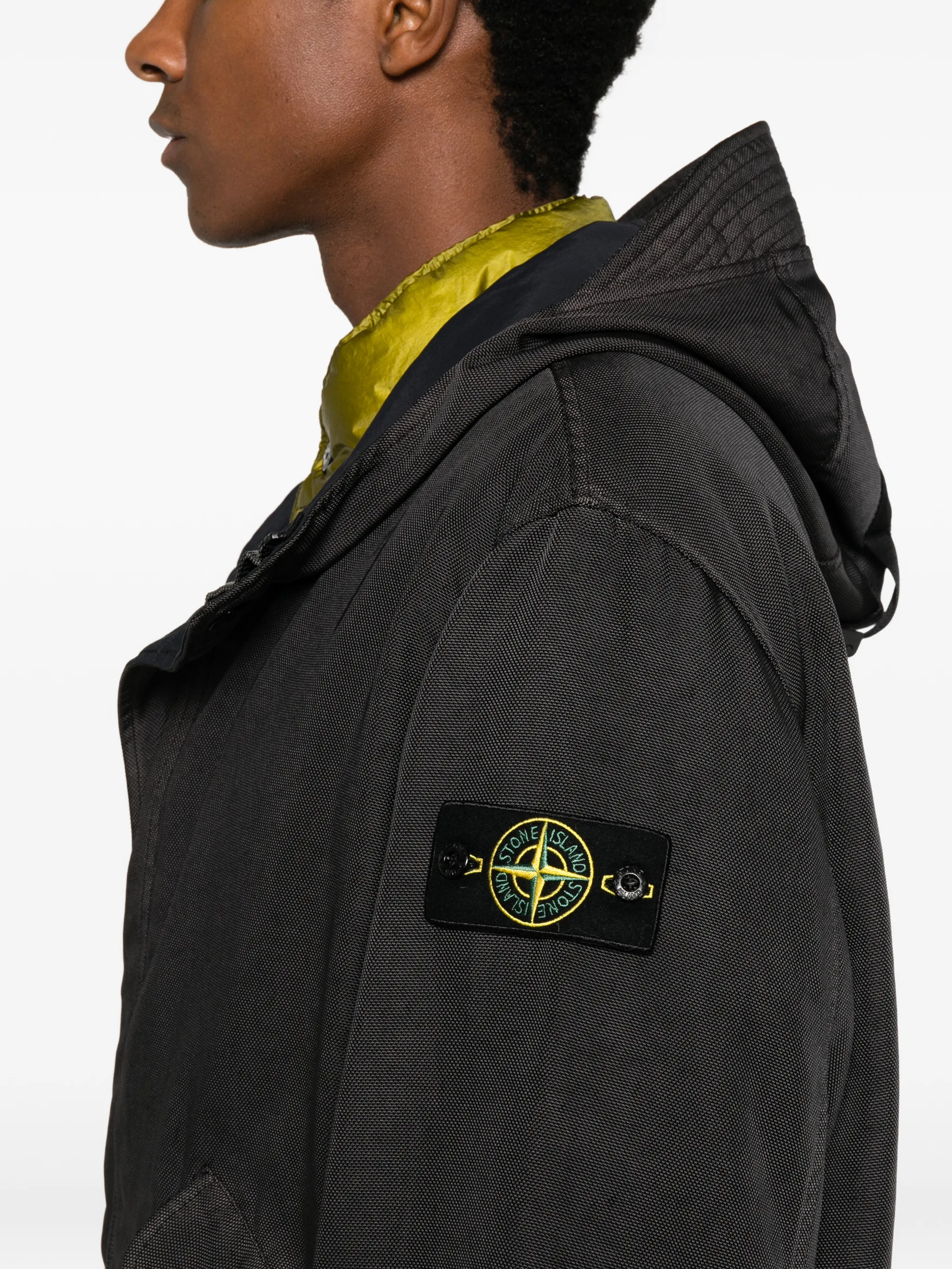 check-print reversible parka