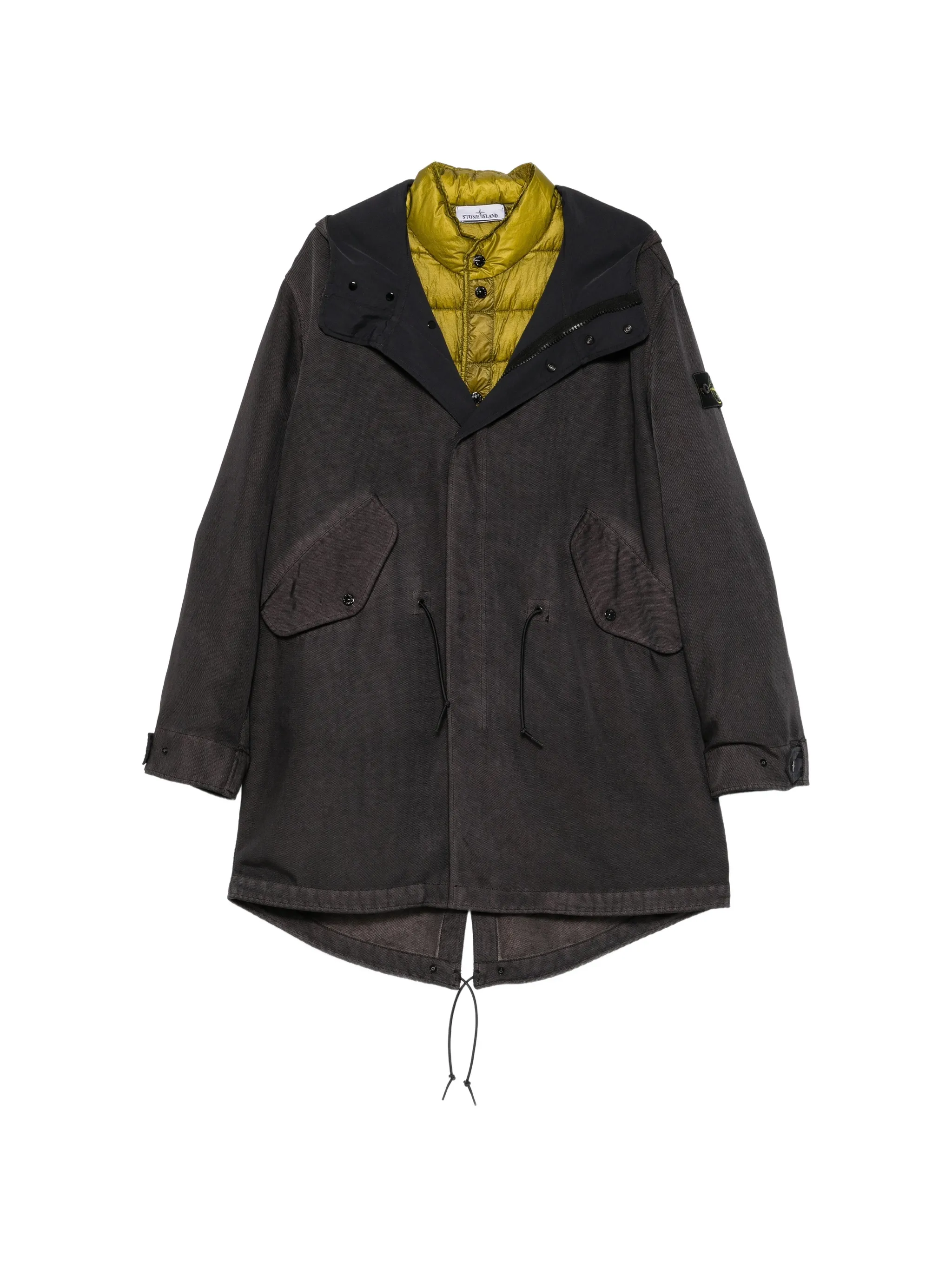 check-print reversible parka