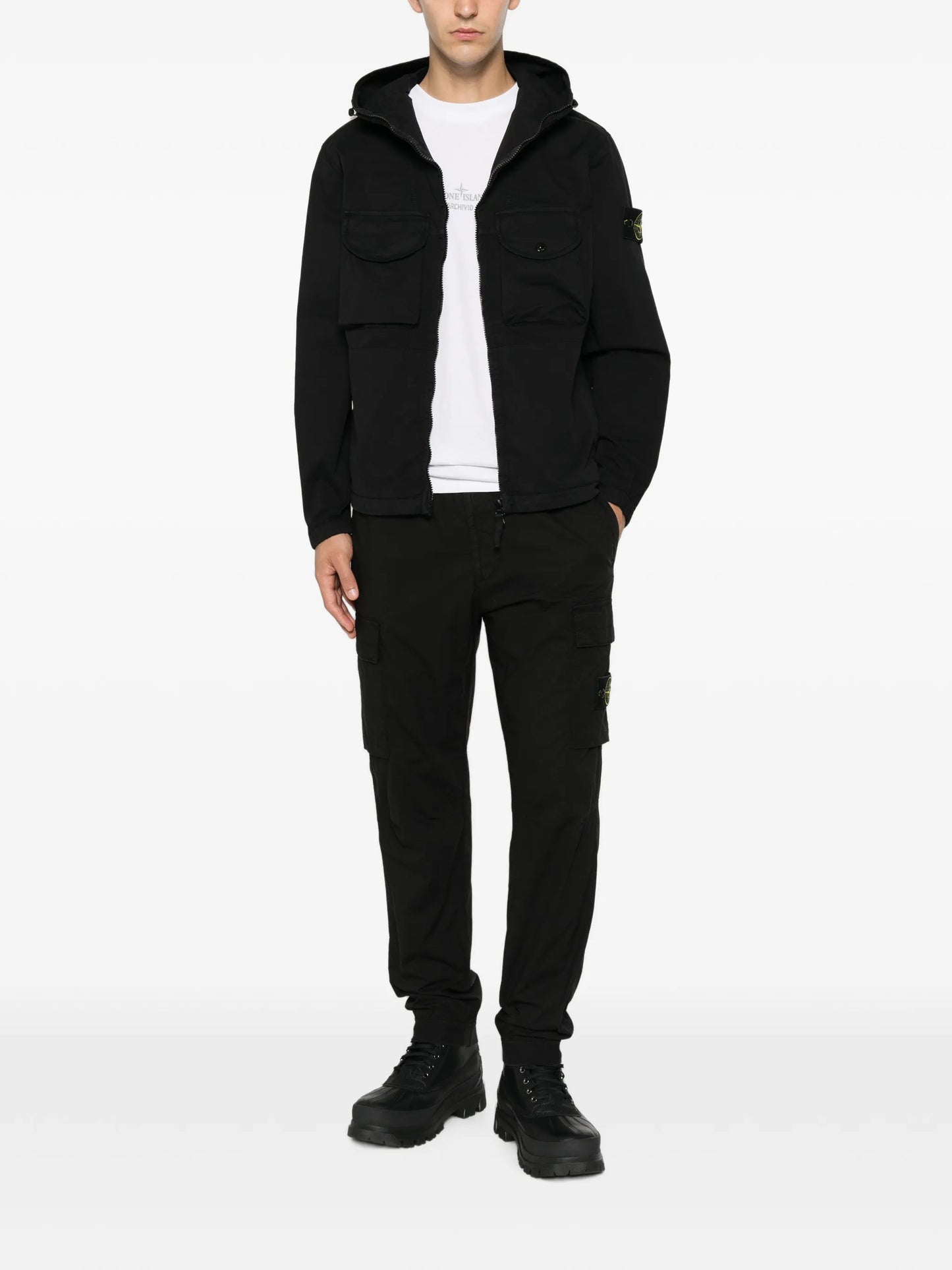 logo-patch trousers