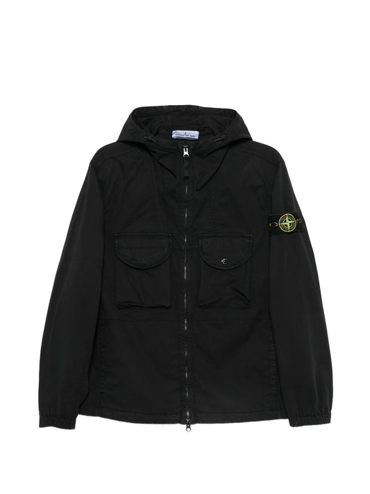 logo-patch hooded jacket