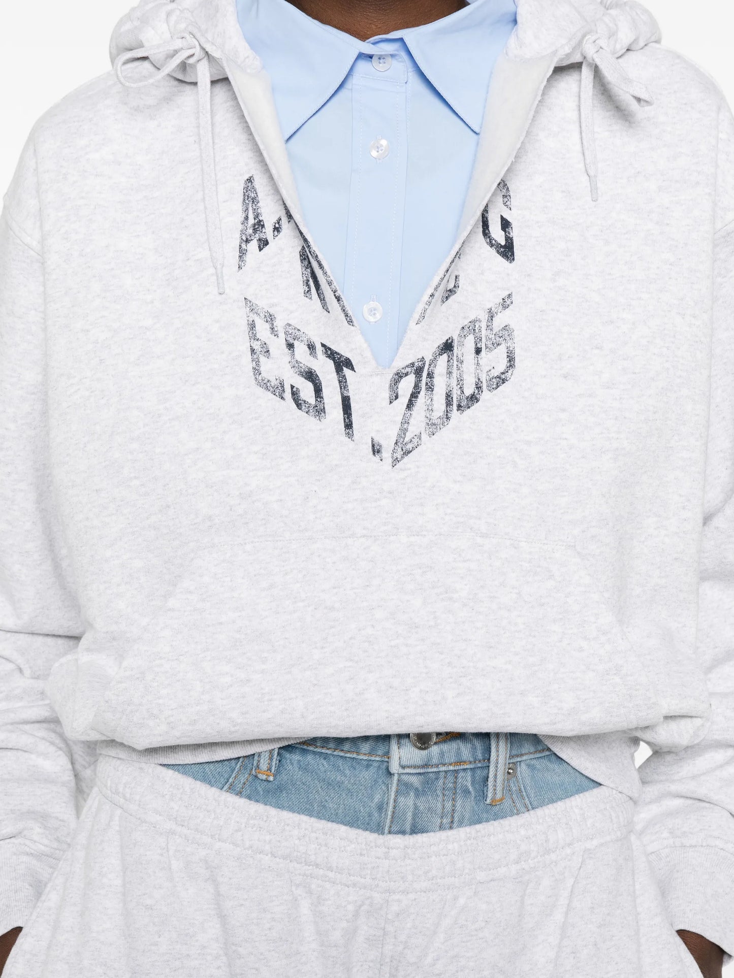 logo-print cropped hoodie