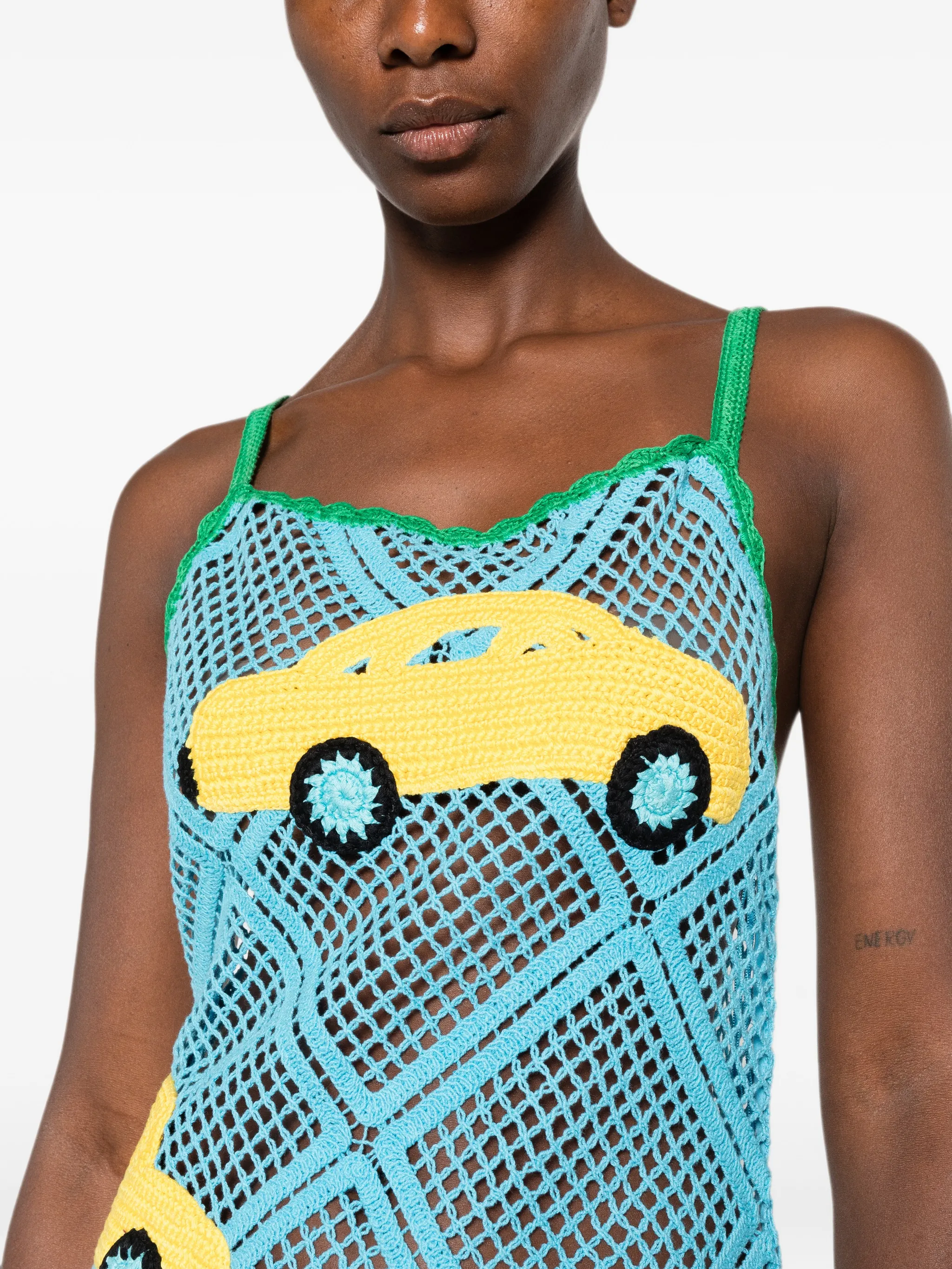 car dress in sky blue