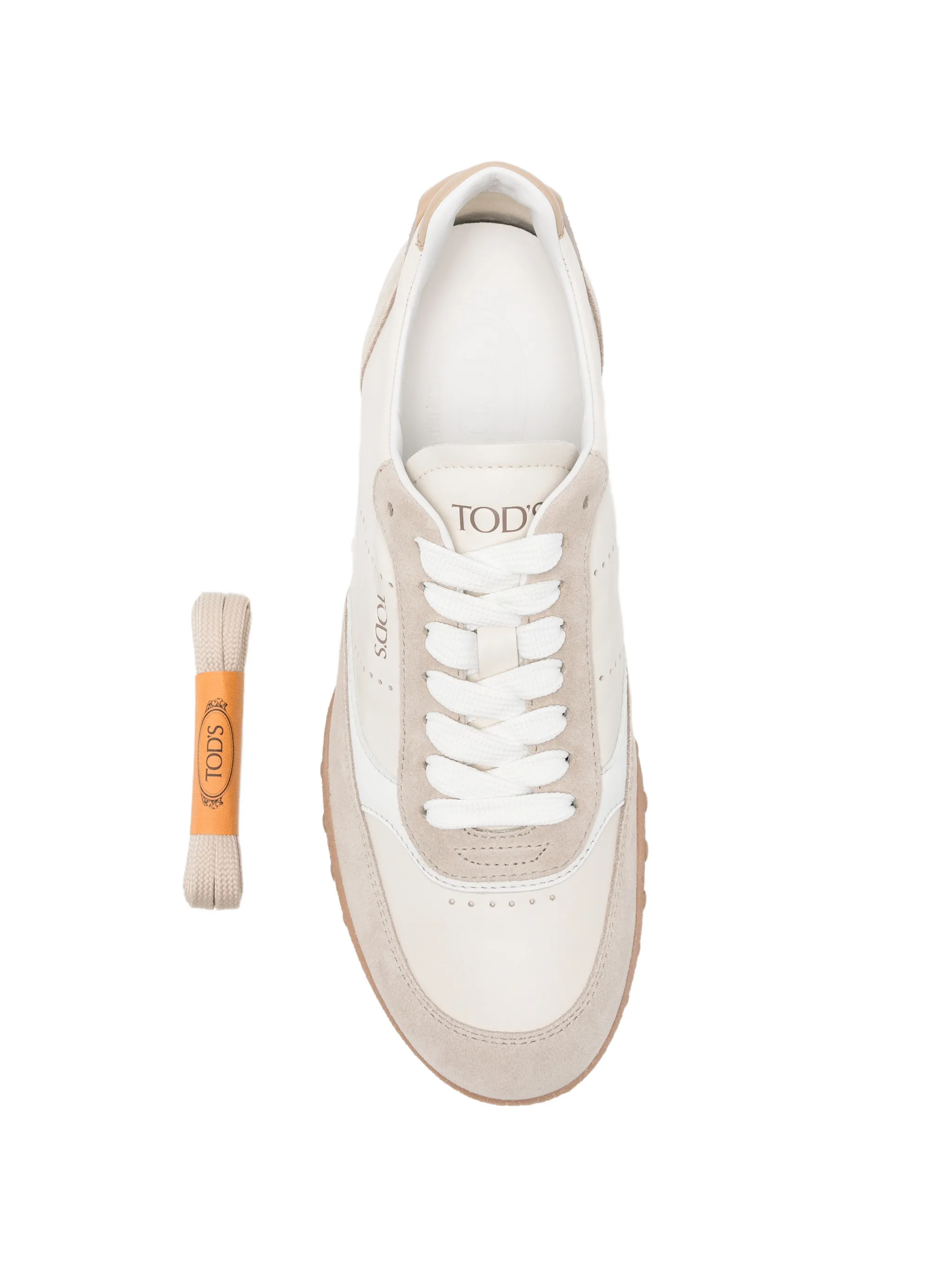 sneakers in smooth leather and suede