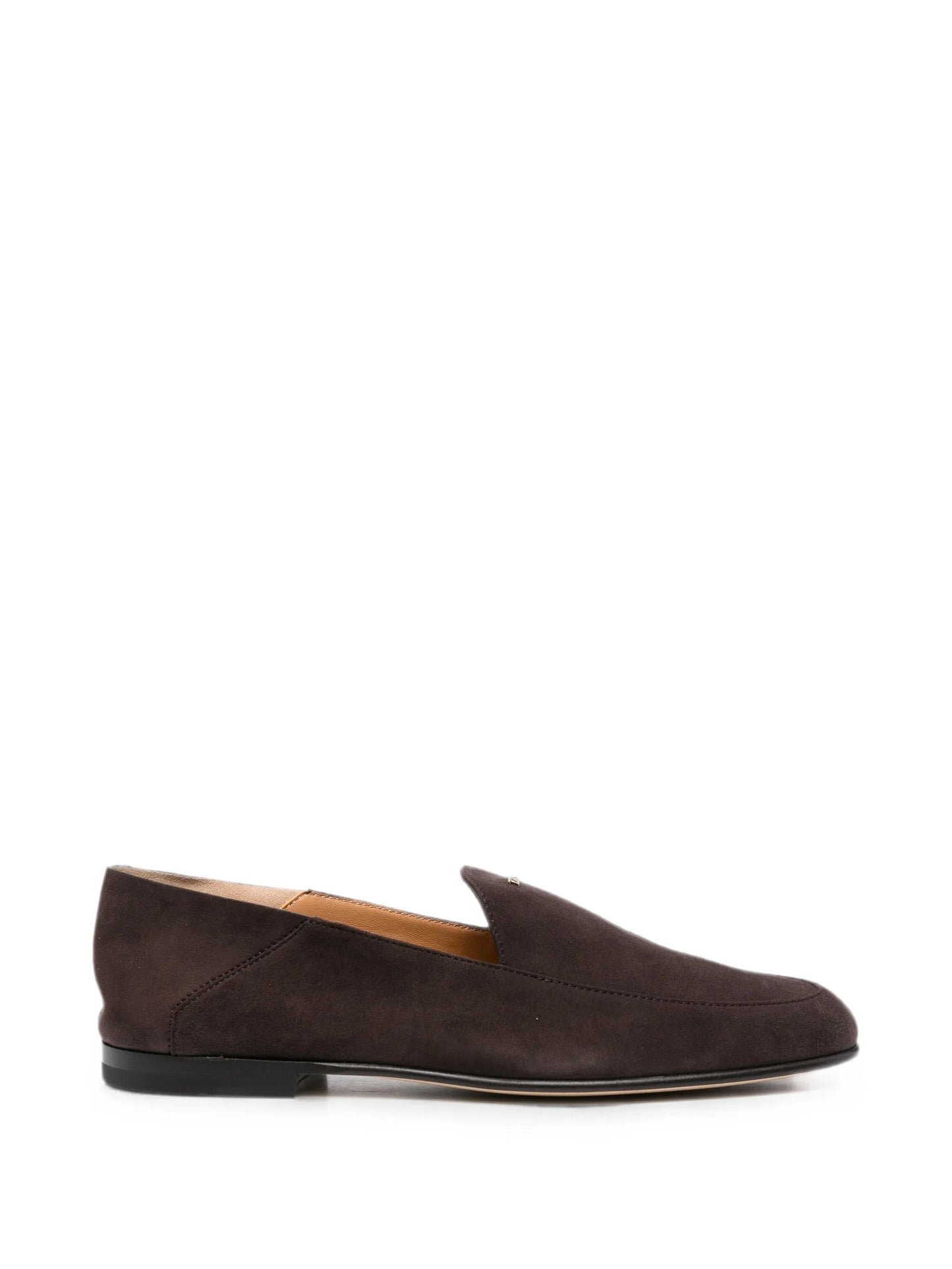 logo-detail suede loafers