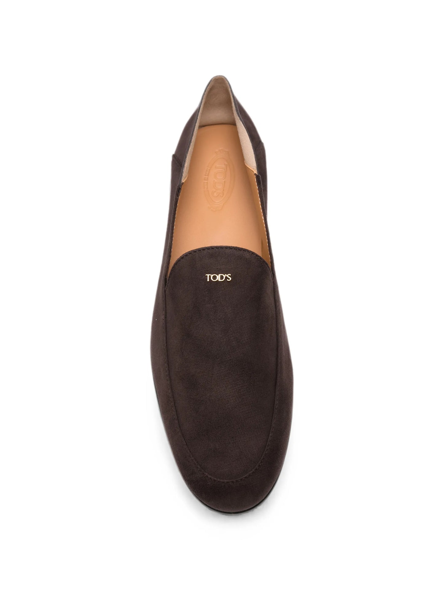 logo-detail suede loafers