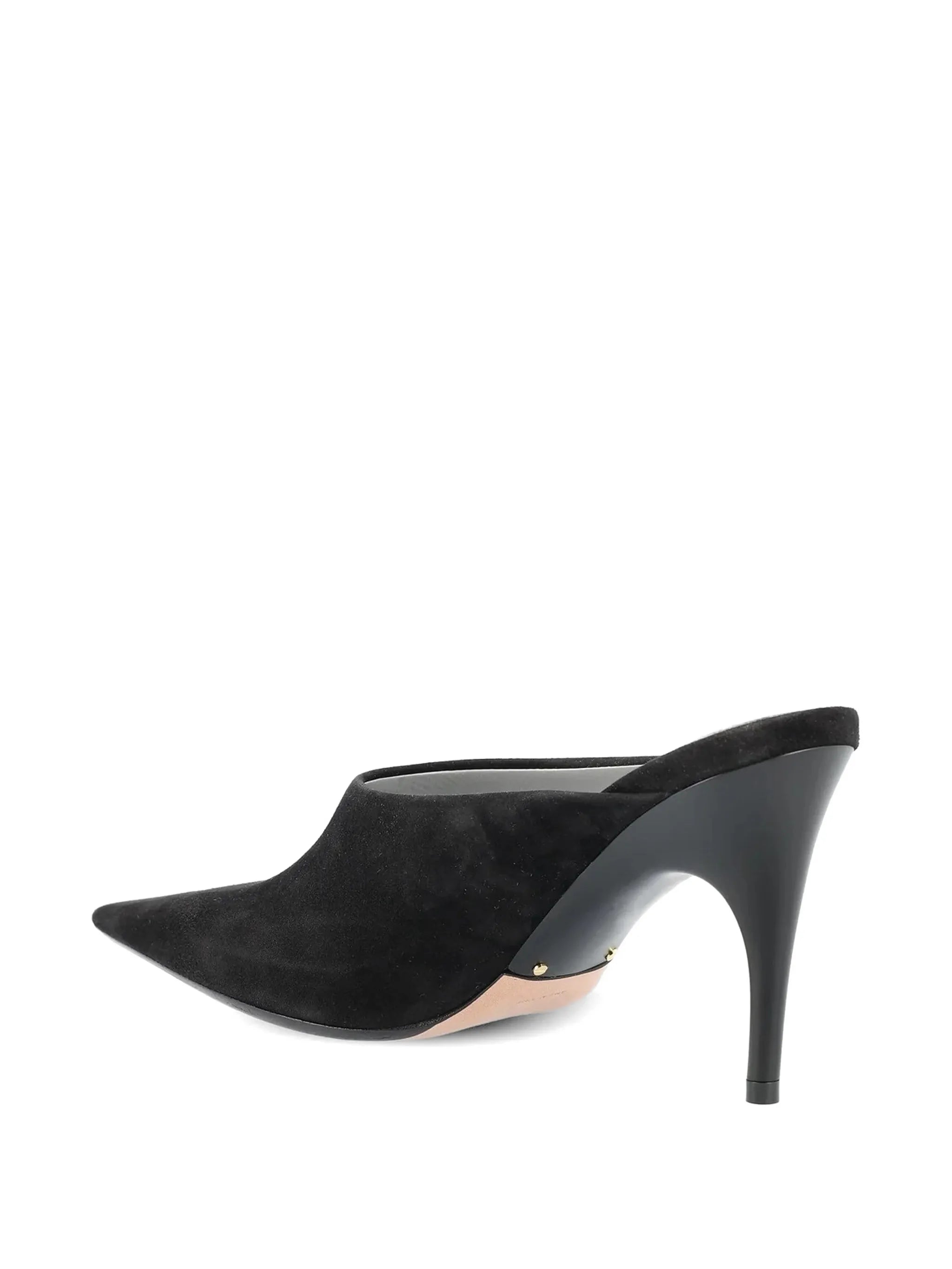 Duchesse pointed-toe mules