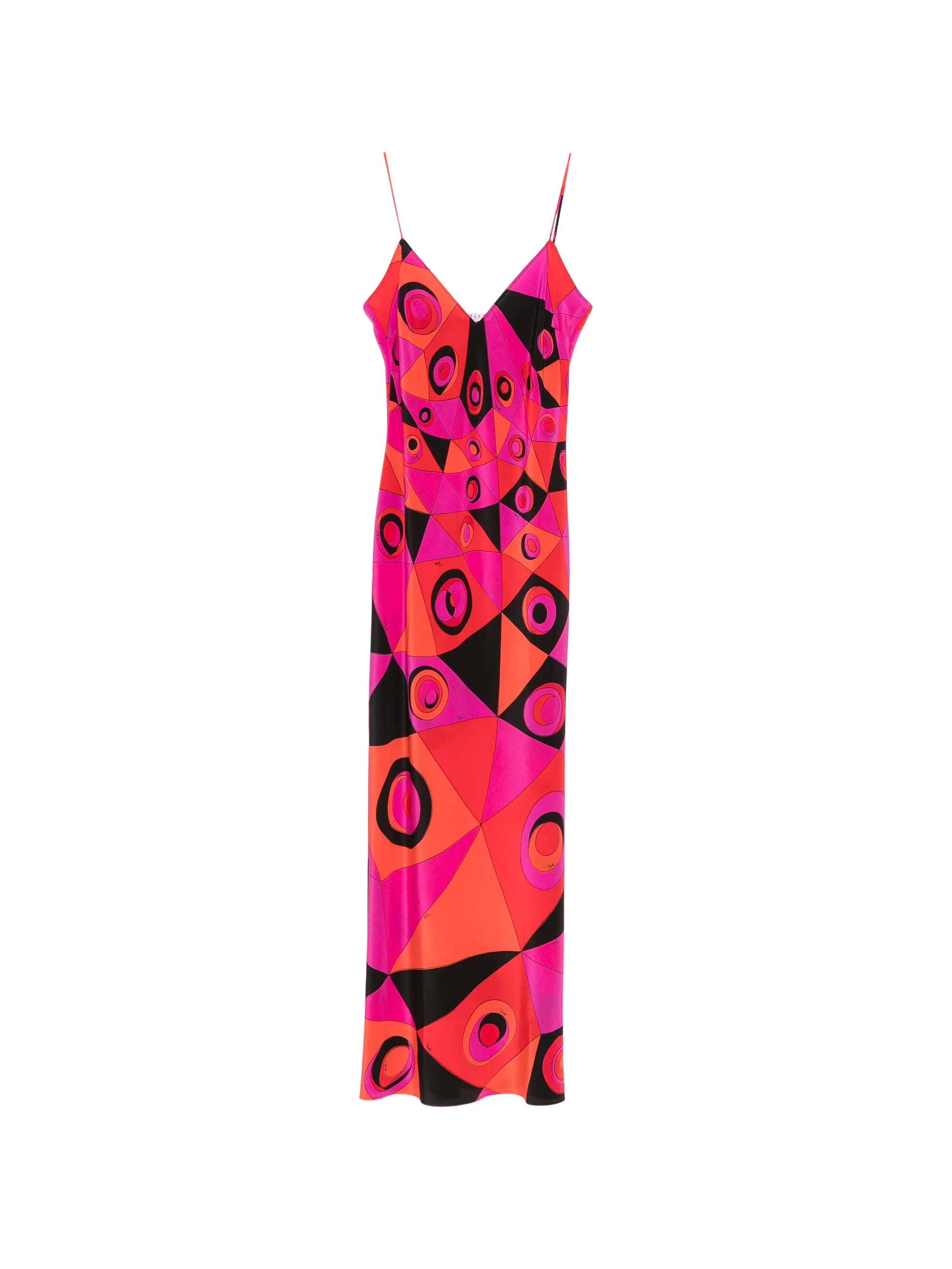 occhi-print silk maxi dress