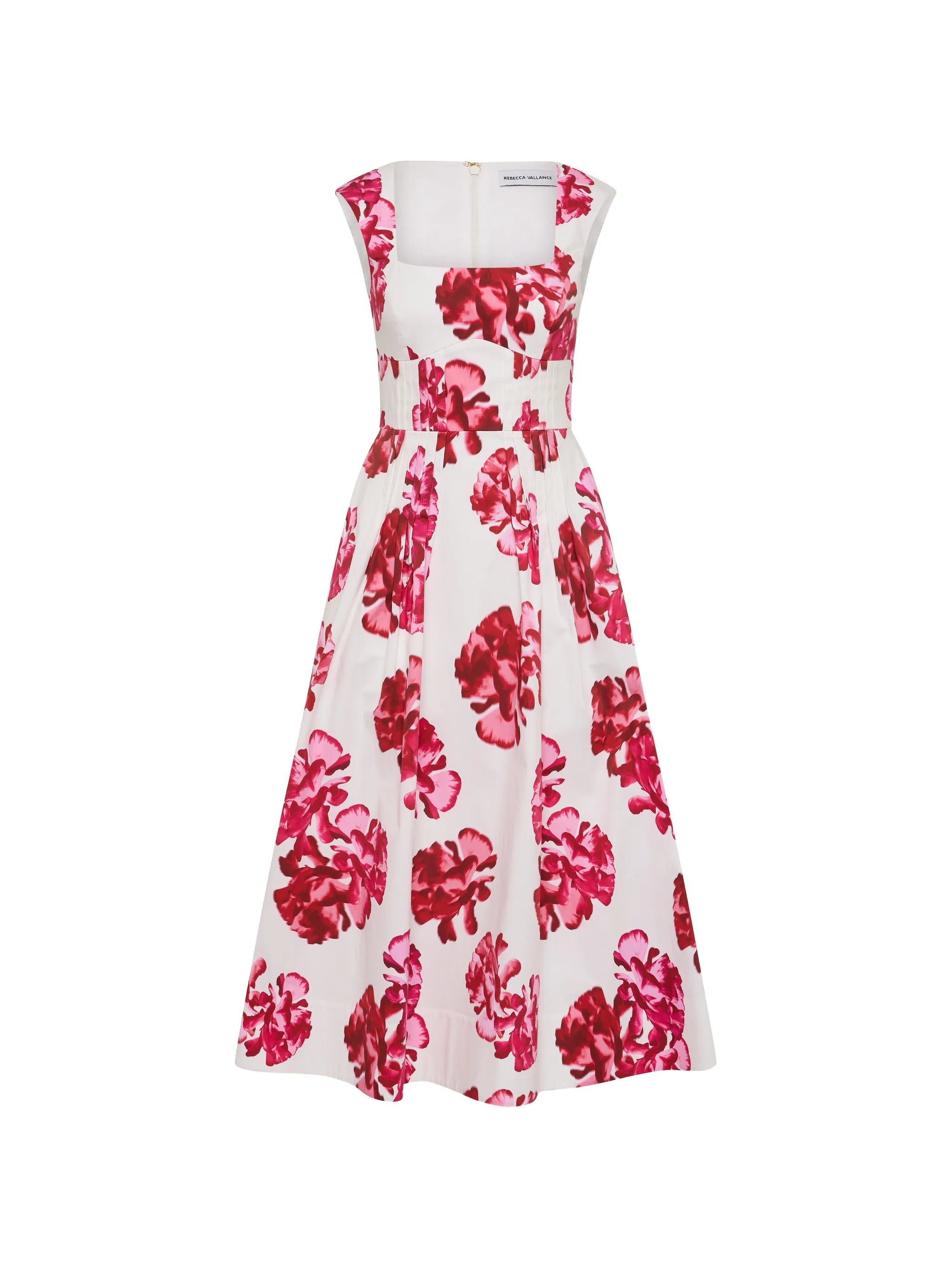 Damask Rose floral-print midi dress