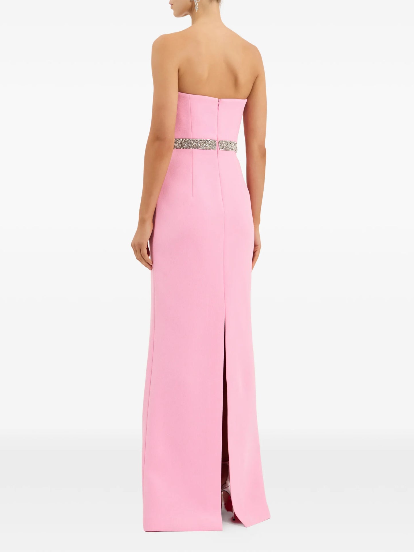 Precious crystal-embellished strapless gown