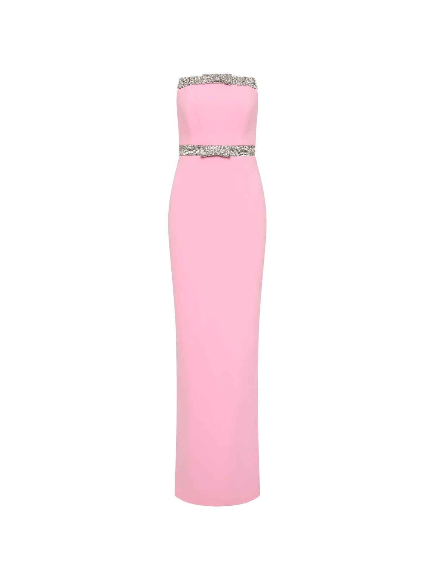 Precious crystal-embellished strapless gown